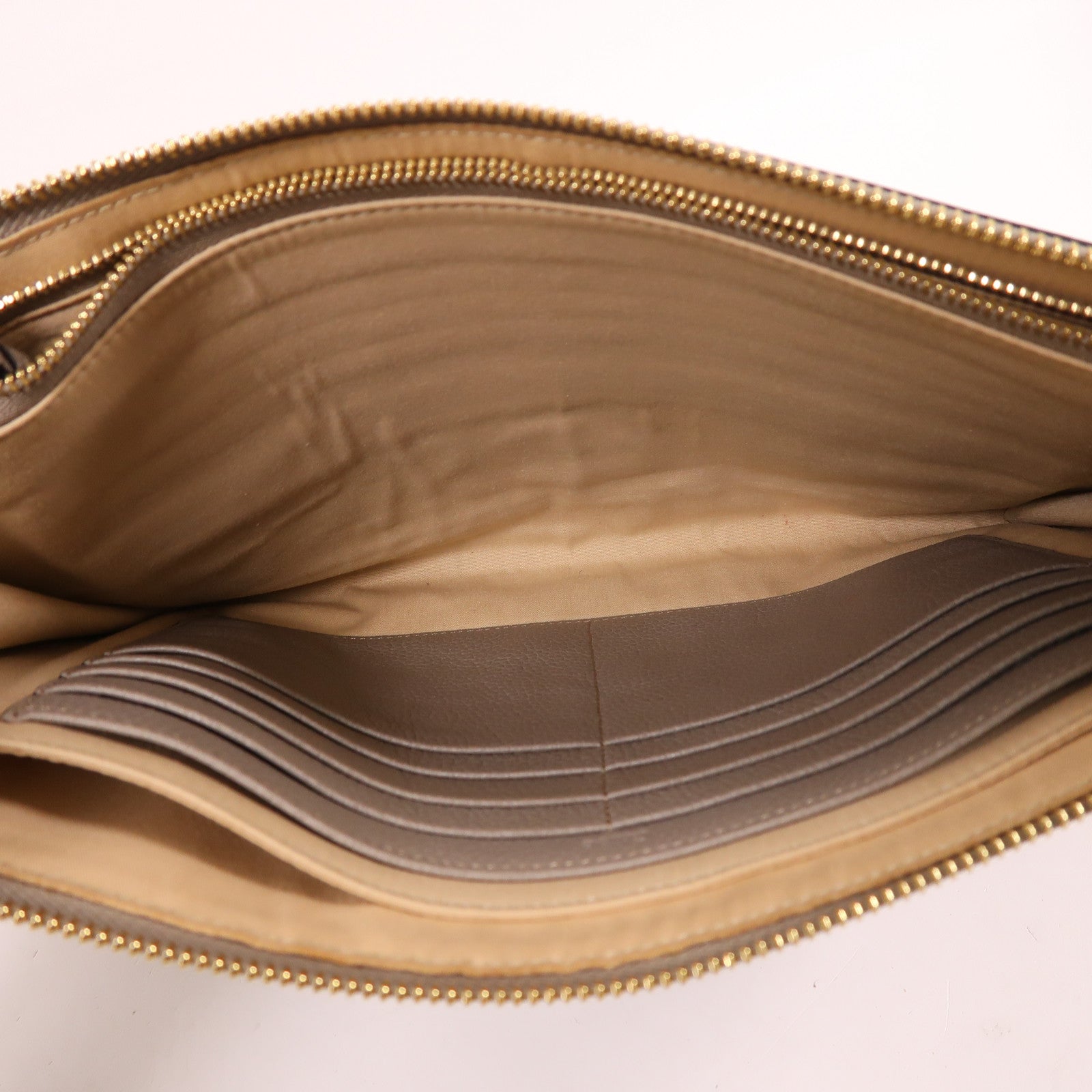 Chloe 【激減優惠】牛皮皮革Pouch金扣手拿包