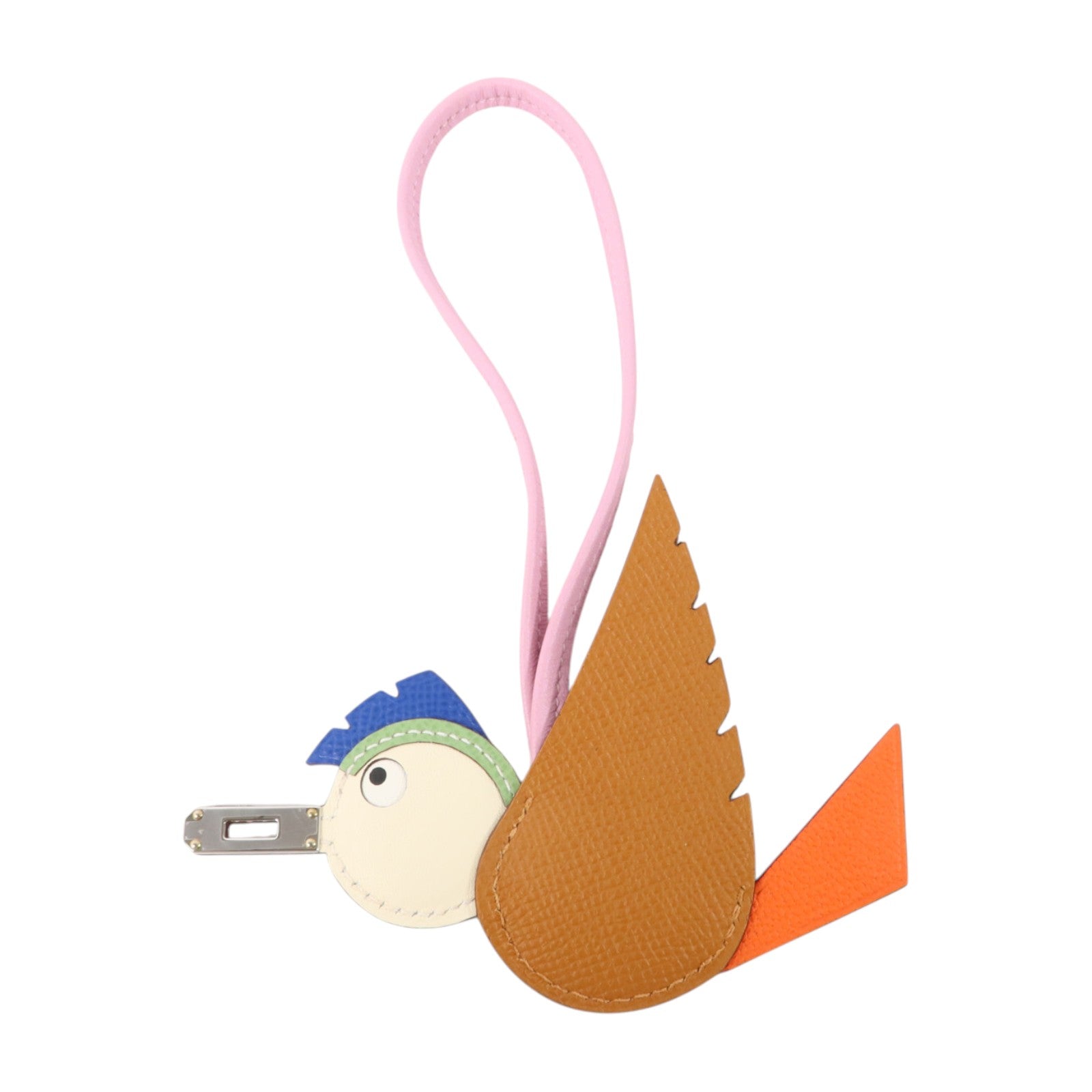 HERMES Epsom皮革/Swift皮革/Chevre皮革Birdy Charm掛飾Gold/Nata/Canopee