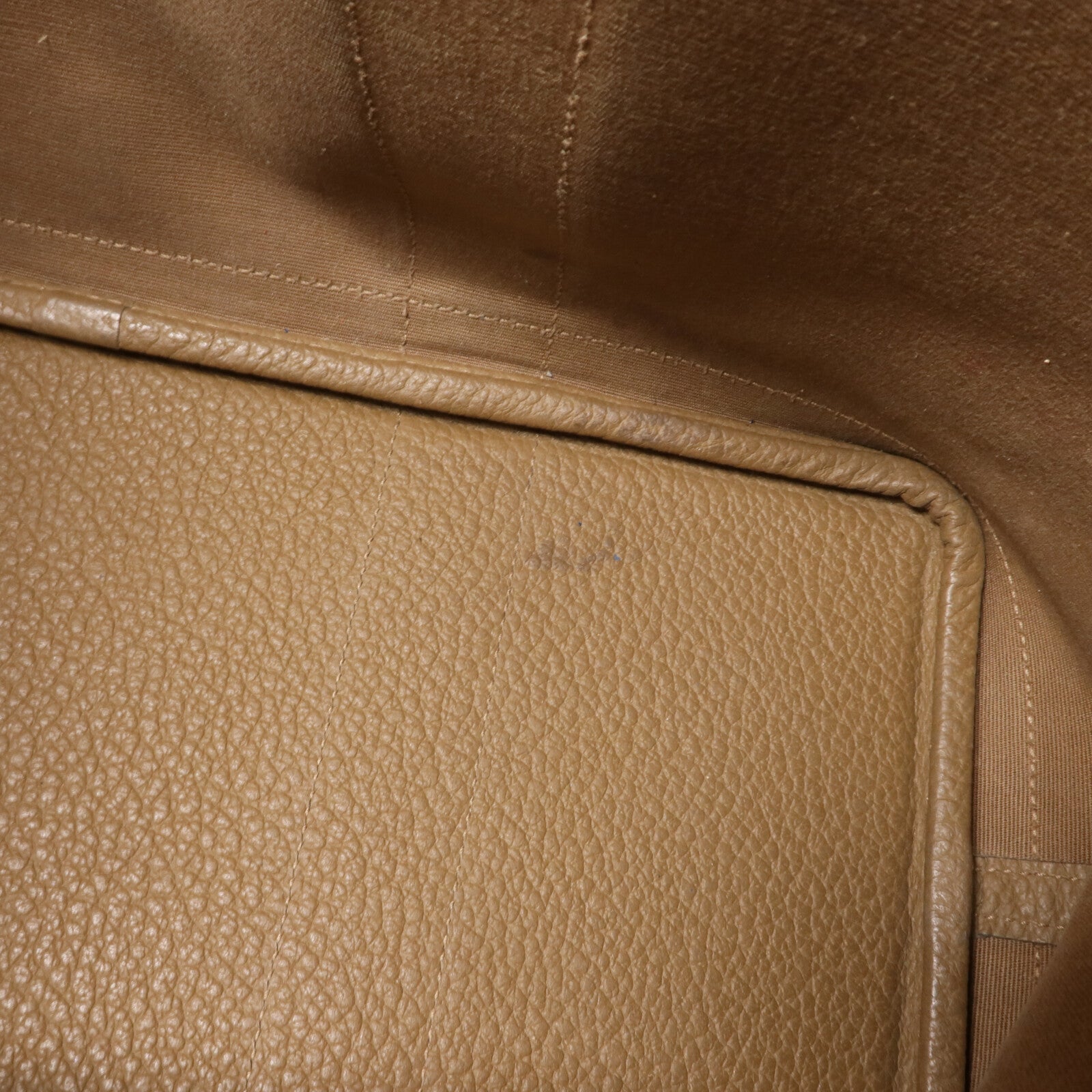 HERMES 帆布/Negonda皮革Garden Party PM手挽袋Etoupe