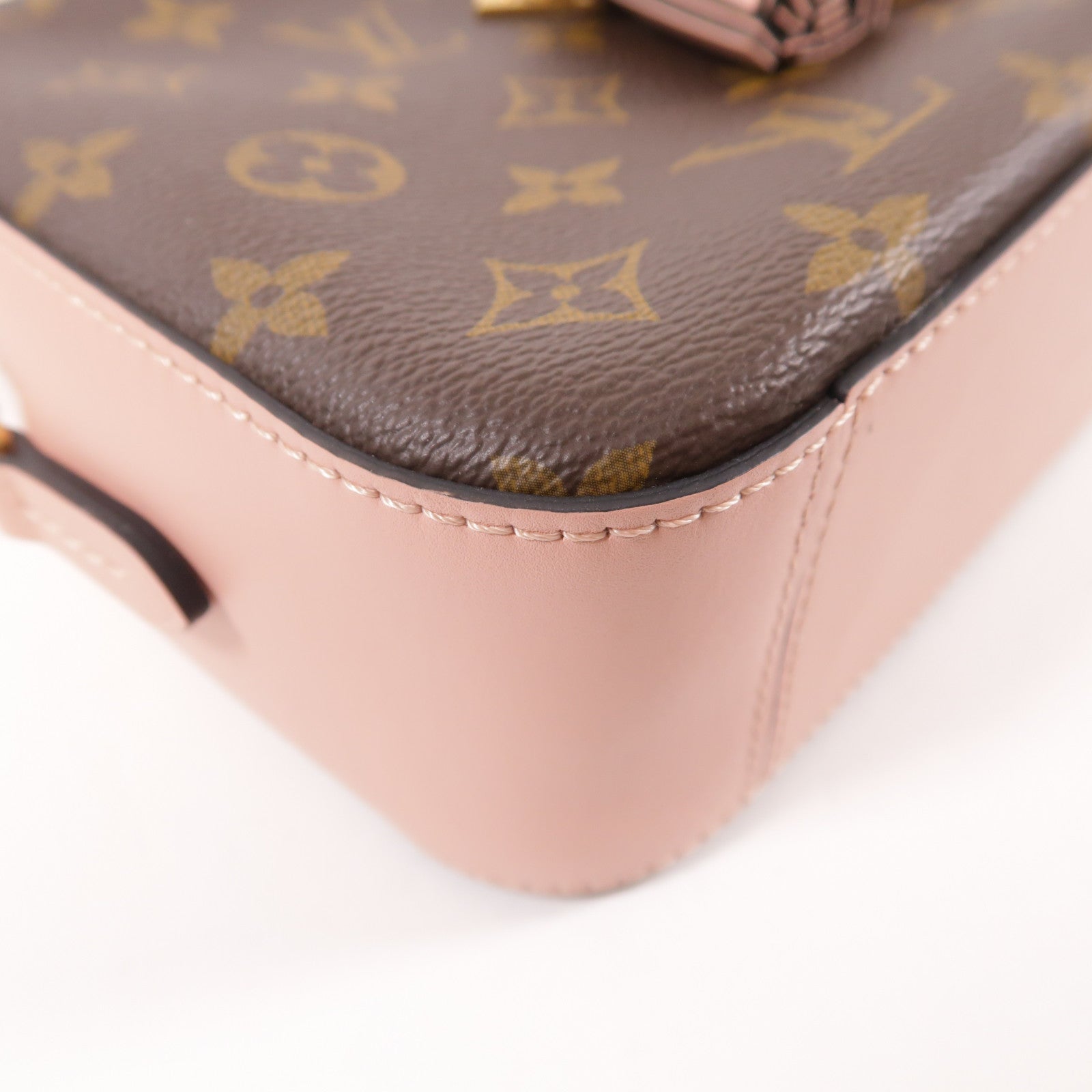 LOUIS VUITTON Monogram Saintonge金扣手挽肩背兩用袋