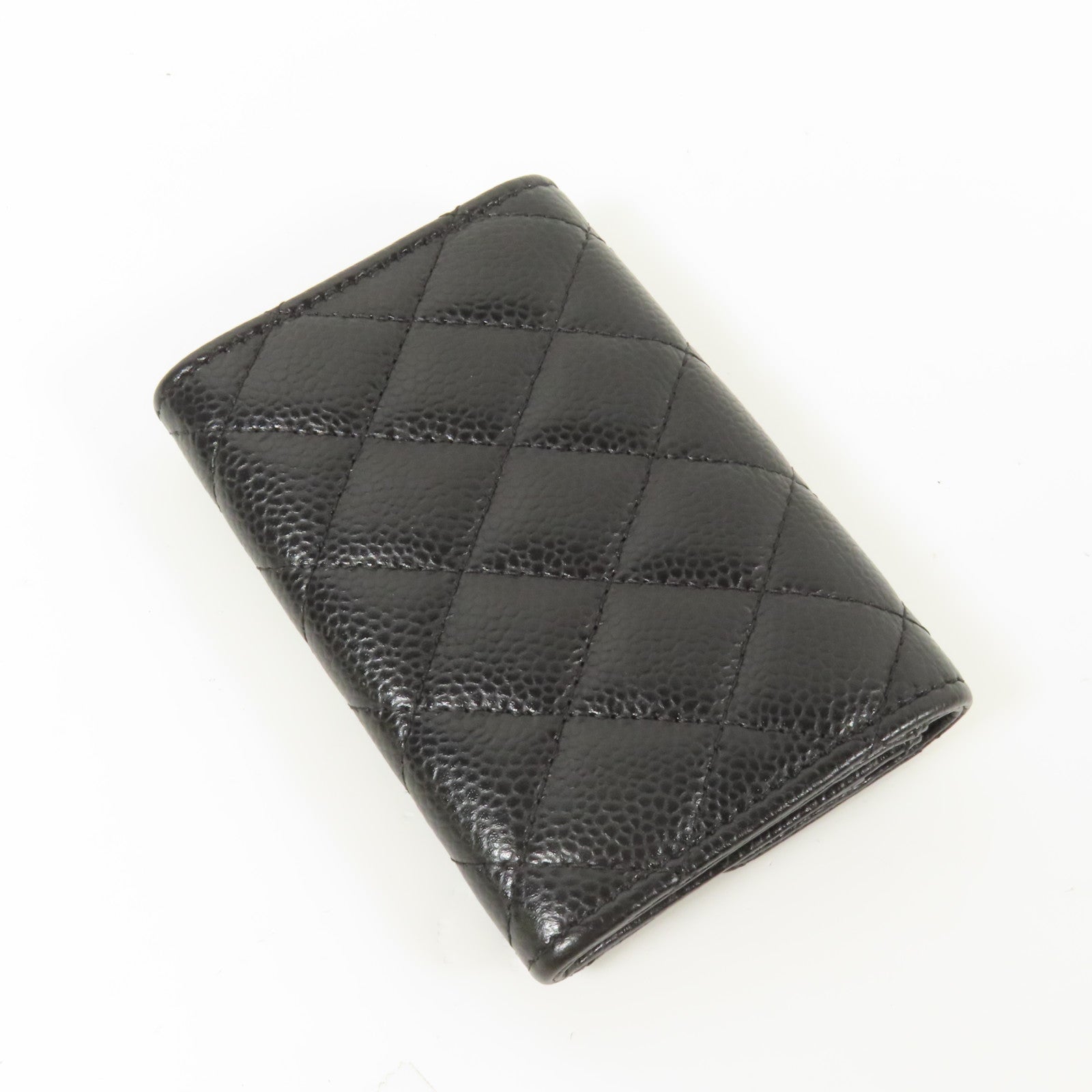 CHANEL 牛皮皮革Card Case銀扣卡片套