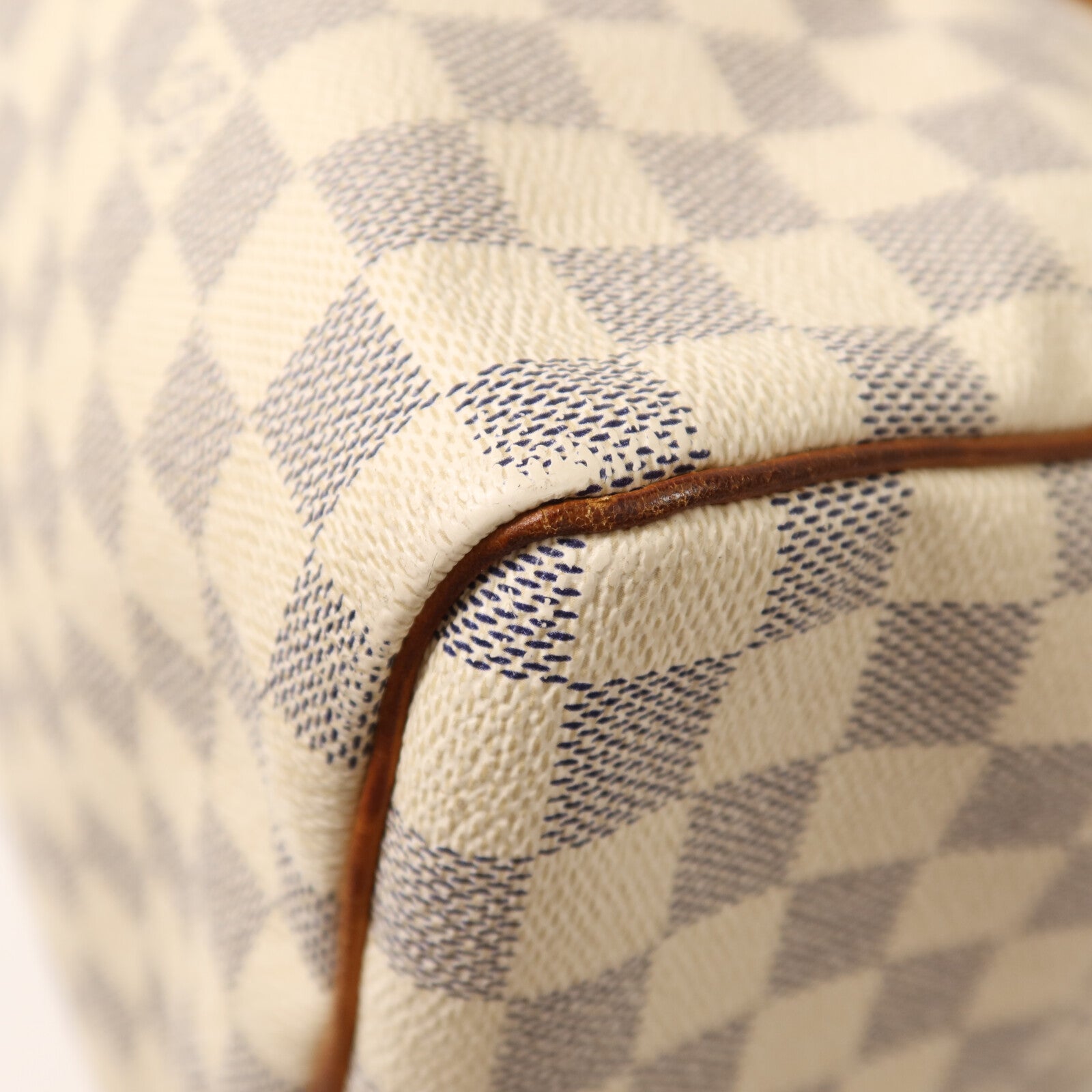 LOUIS VUITTON Damier Azur Speedy 30金扣手挽袋
