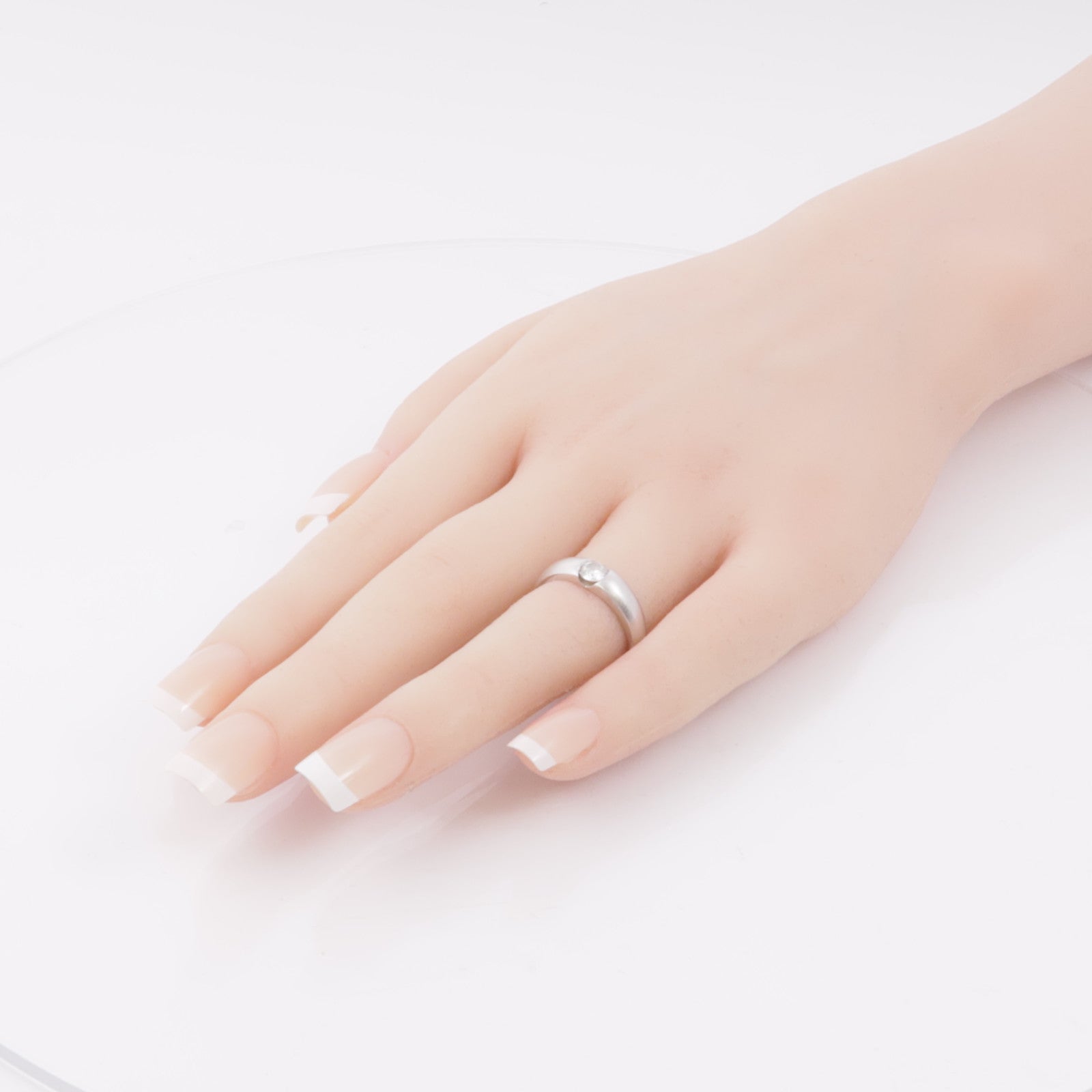 JEWELRY PT900鉑金/18K白金Diamond Ring鑽石戒指US#6.25