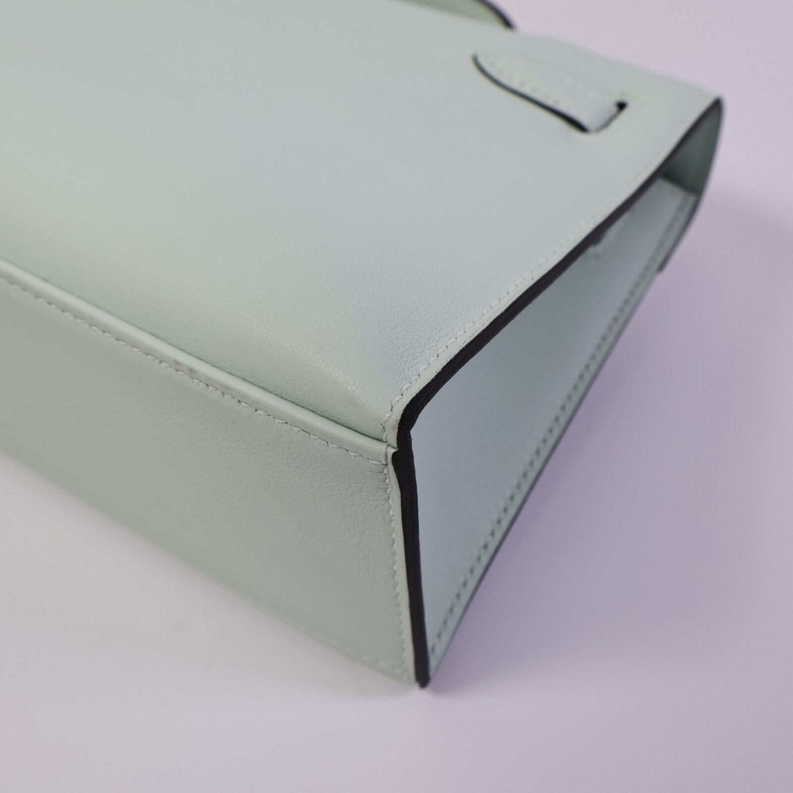 HERMES Swift皮革Kelly Pochette手挽袋Vert Fizz