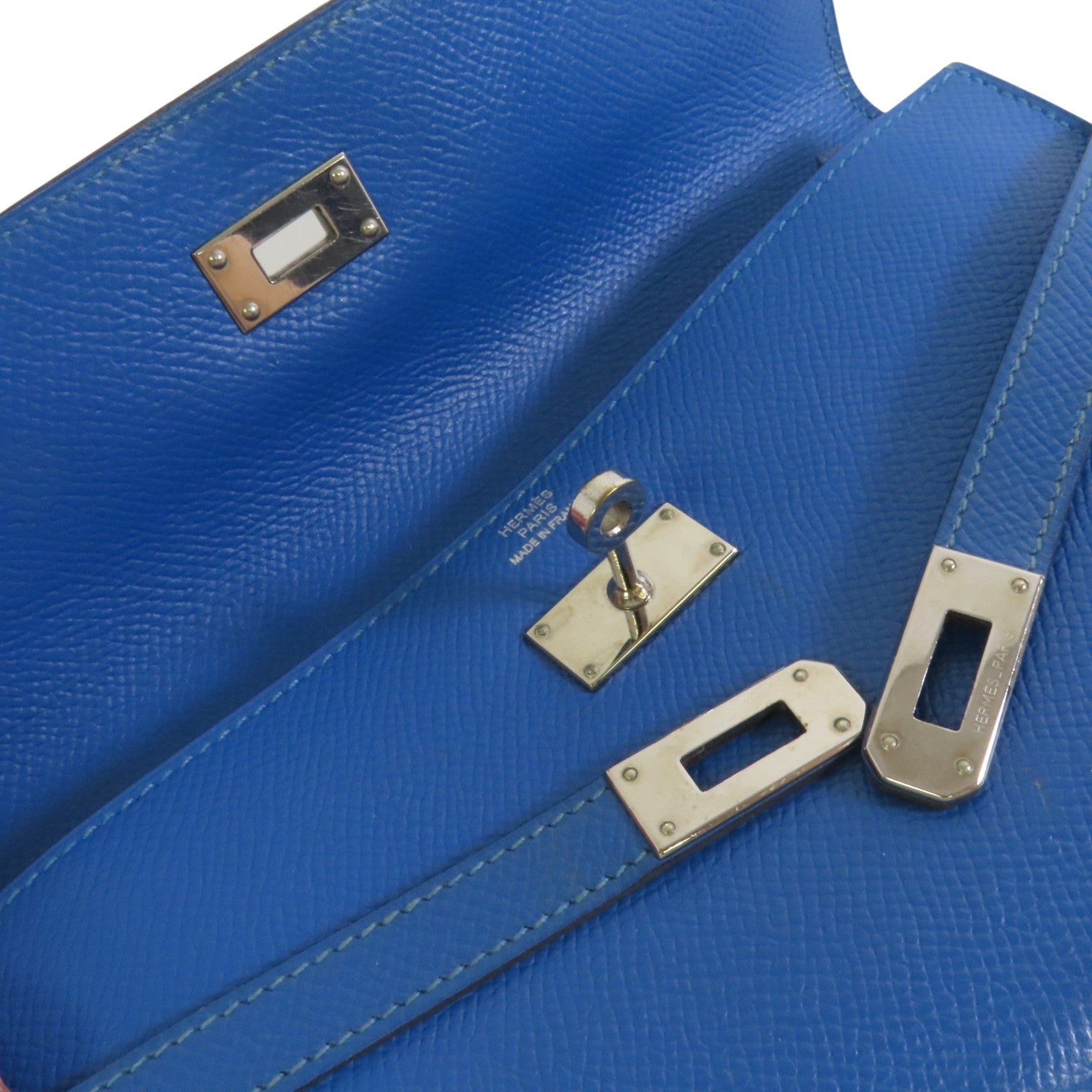 HERMES Epsom皮革Kelly Wallet銀扣長錢包