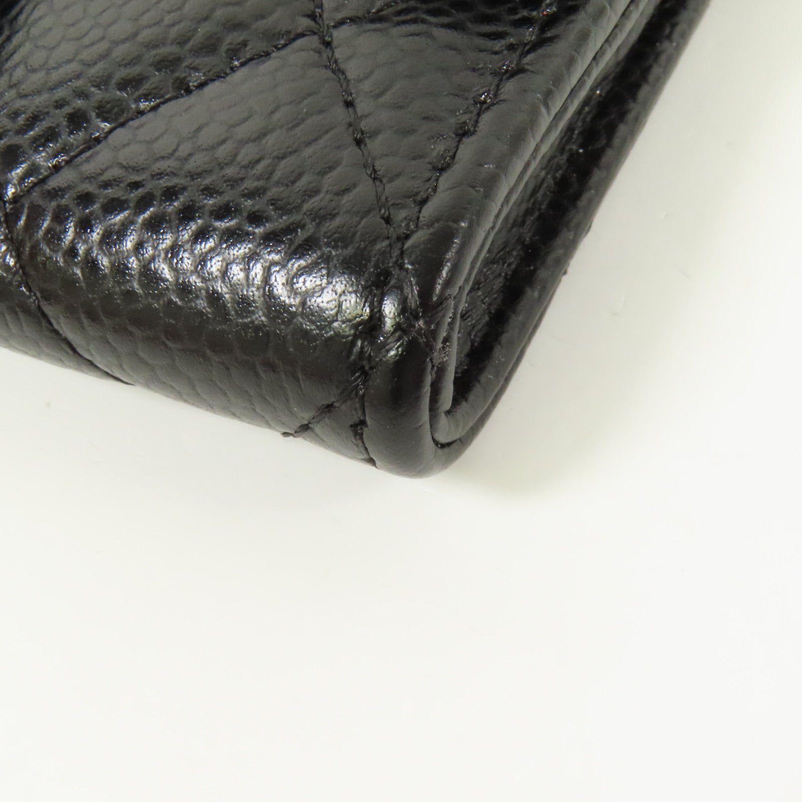 CHANEL 牛皮皮革Card Case銀扣卡片套
