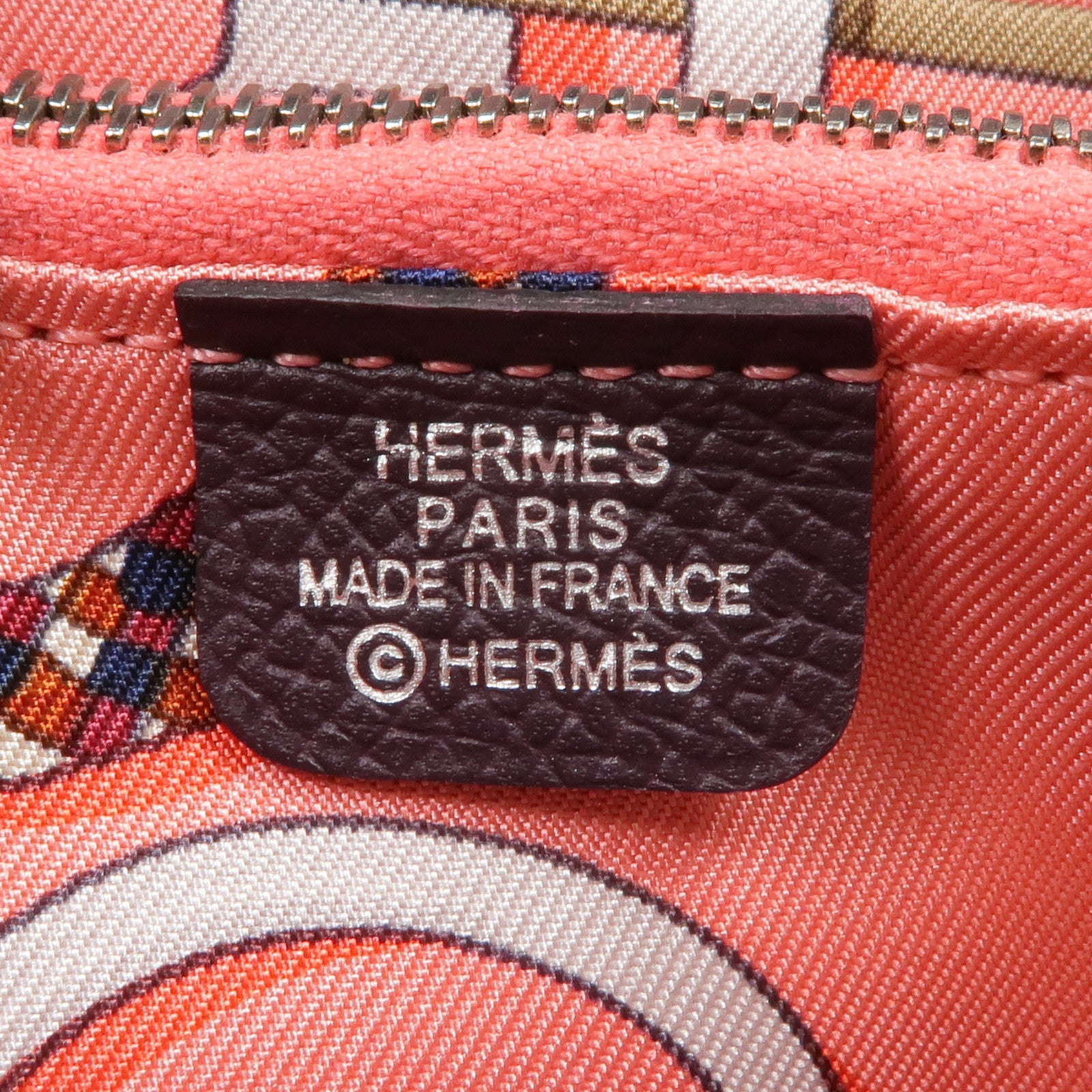 HERMES Epsom皮革Silk'In Compact Wallet銀扣錢包Cassis