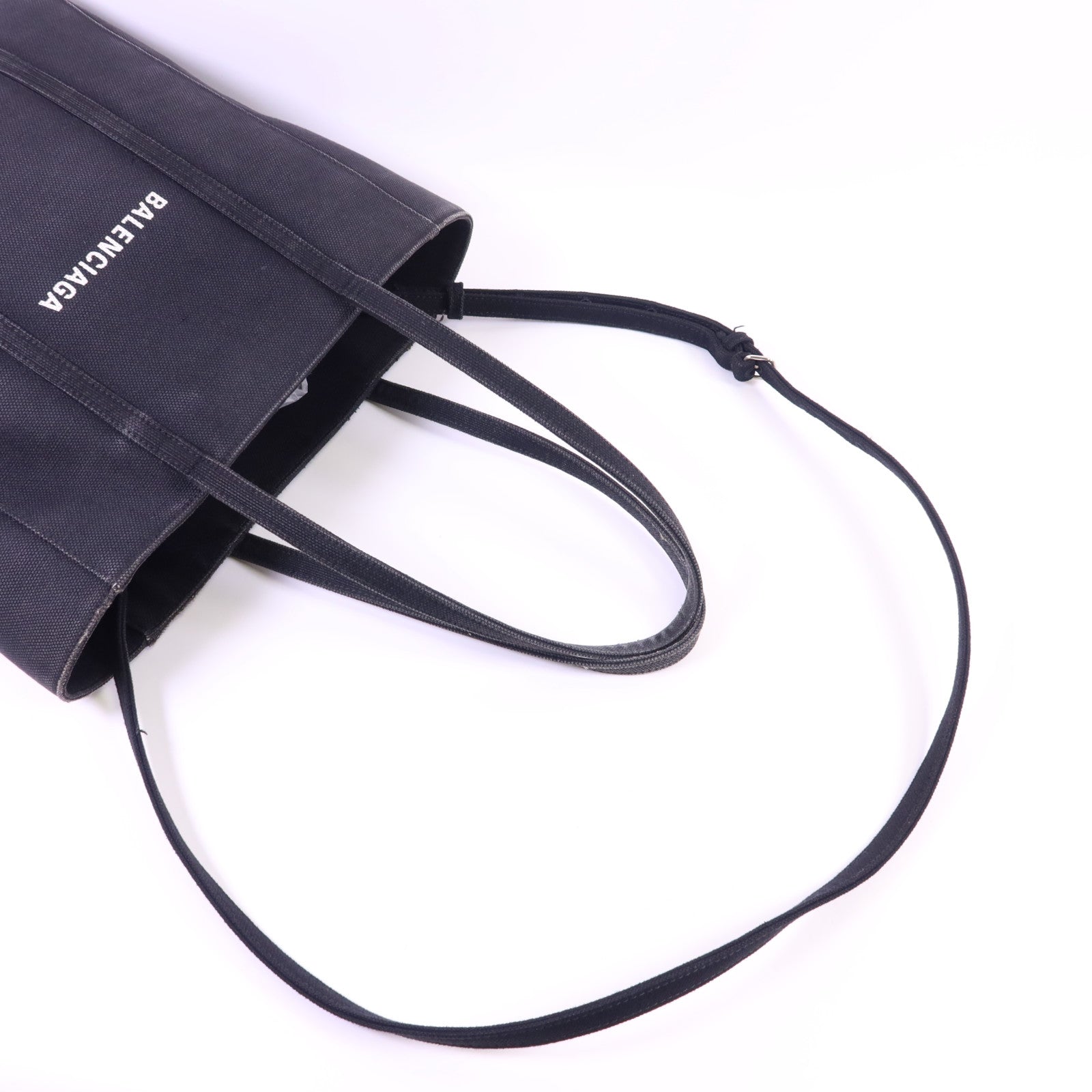 BALENCIAGA 【激減優惠】帆布Everyday XS銀扣手挽肩背兩用袋