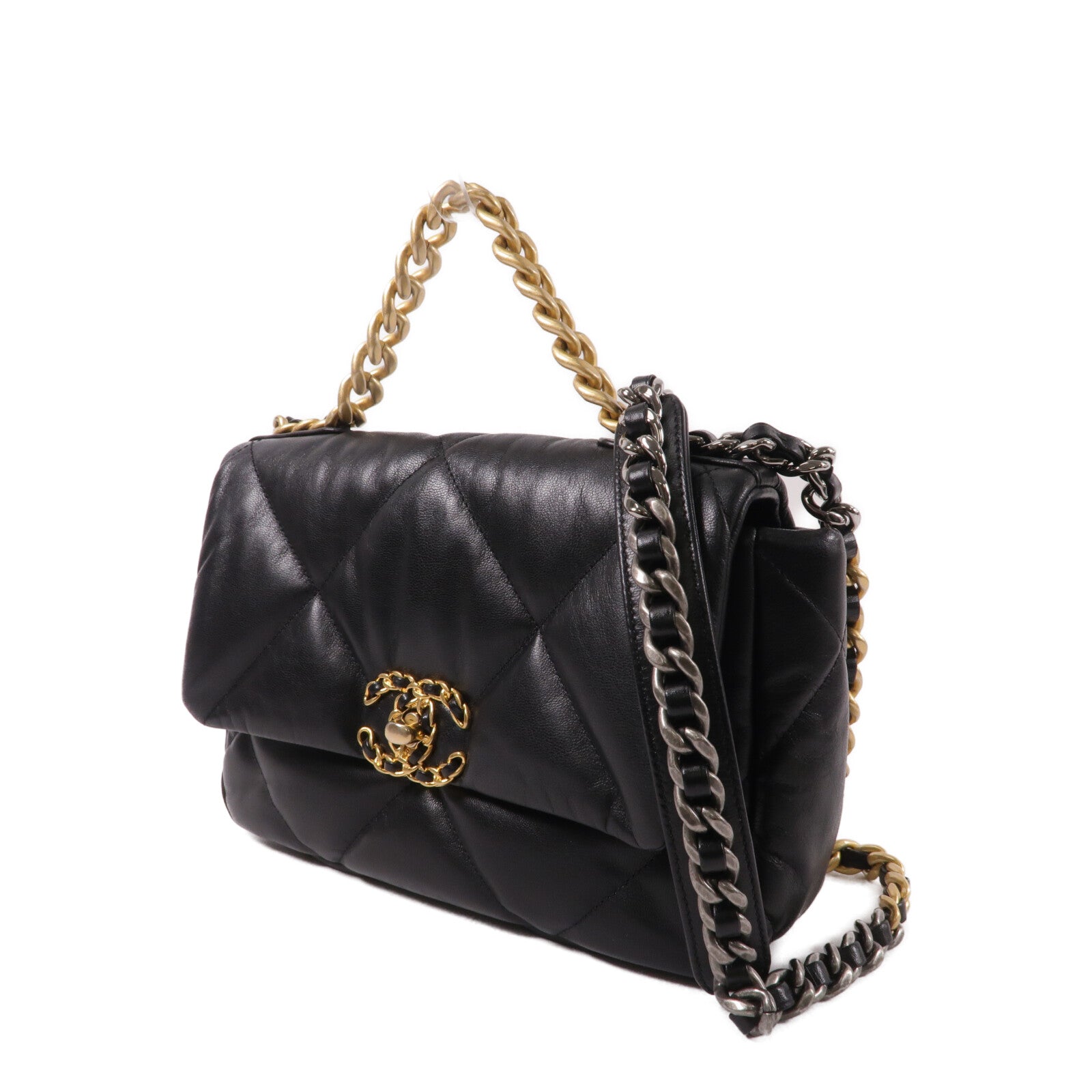 CHANEL 羊皮皮革Chanel 19 Small鏈帶肩背袋