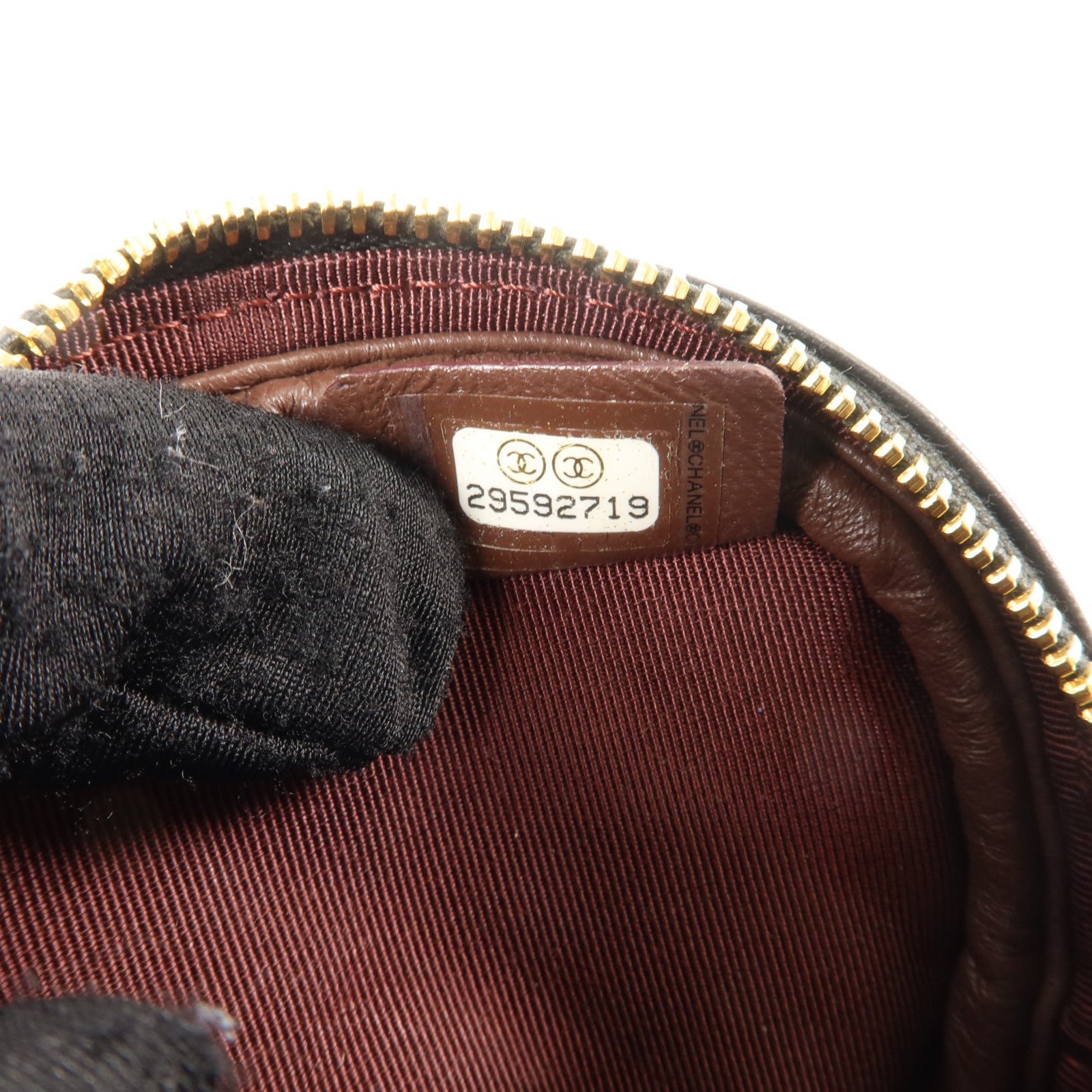 CHANEL 羊皮皮革Classic Round Coin Purse金扣零錢包