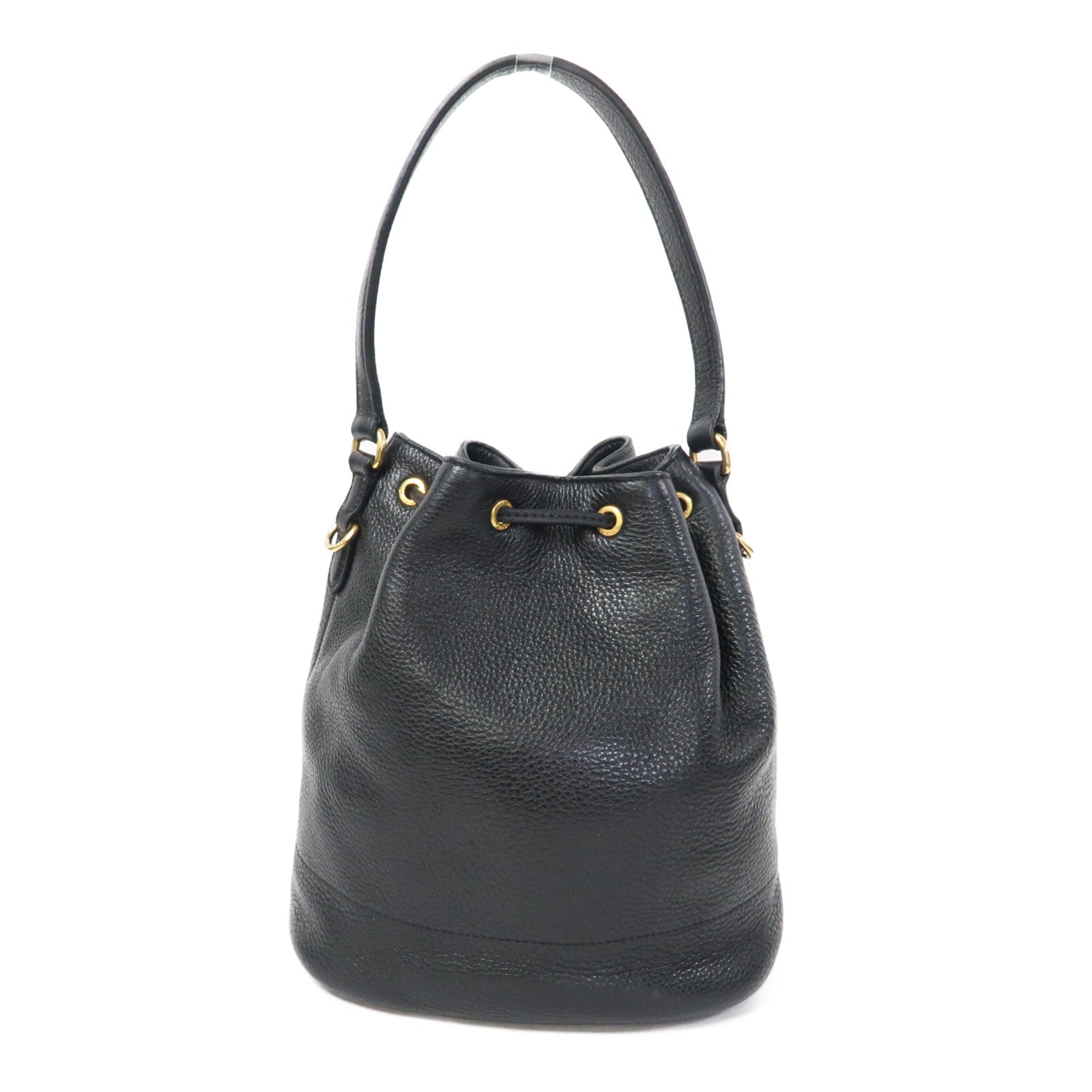 PRADA 牛皮皮革2 Way Shoulder金扣手挽肩背兩用袋黑色