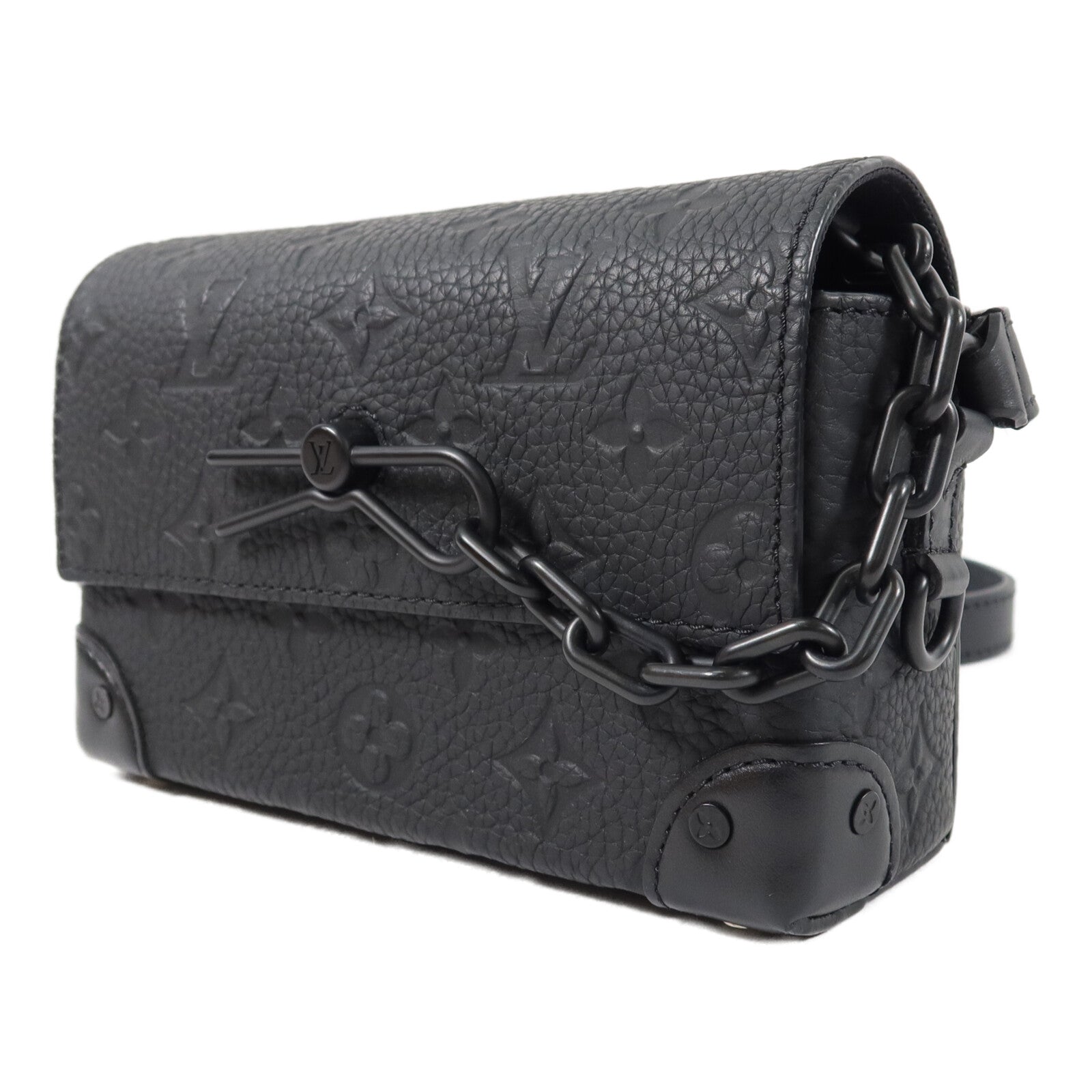 LOUIS VUITTON Monogram Taurillon Steamer Wearable Wallet扣肩背袋