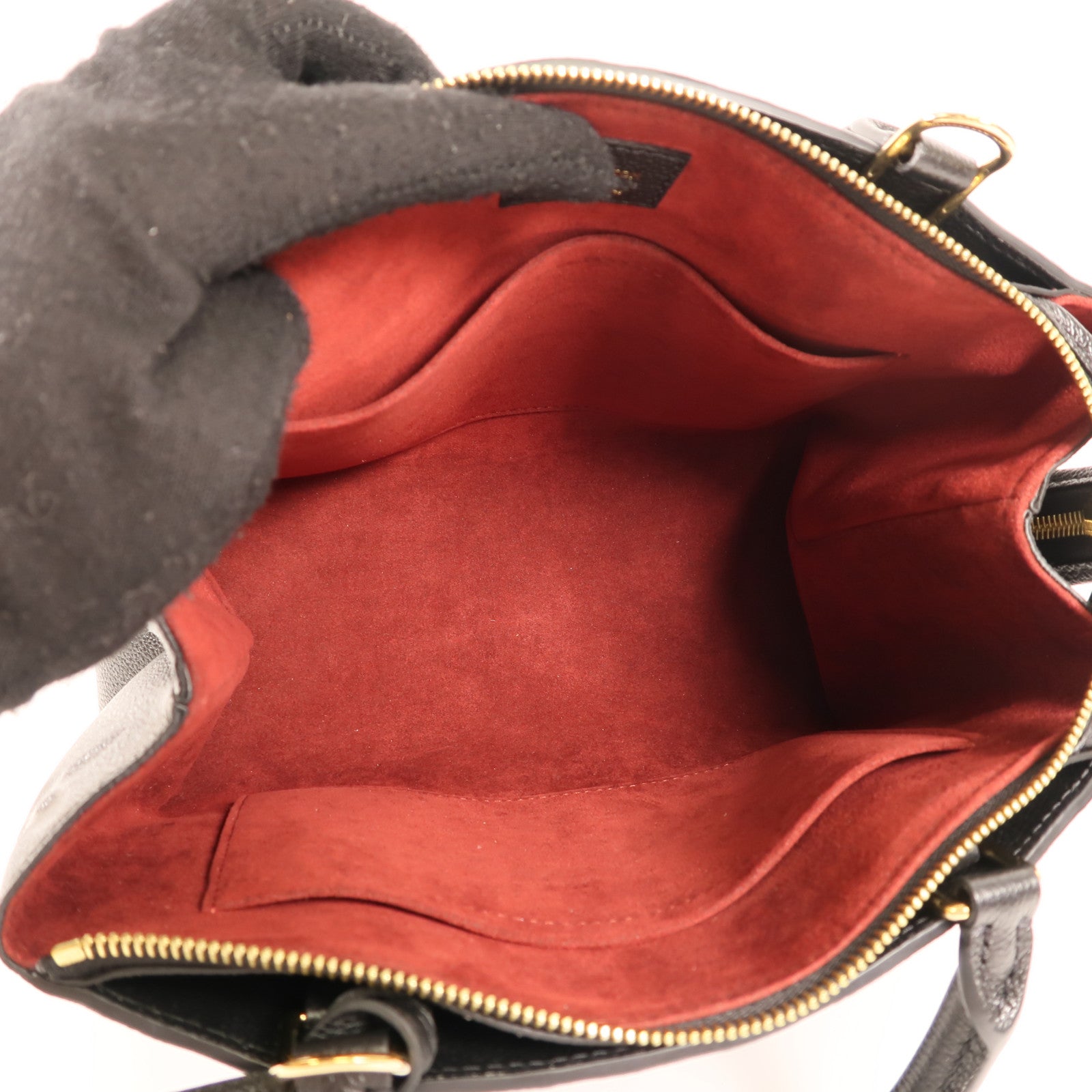 LOUIS VUITTON Monogram Empreinte Petit Palais金扣手挽肩背兩用袋