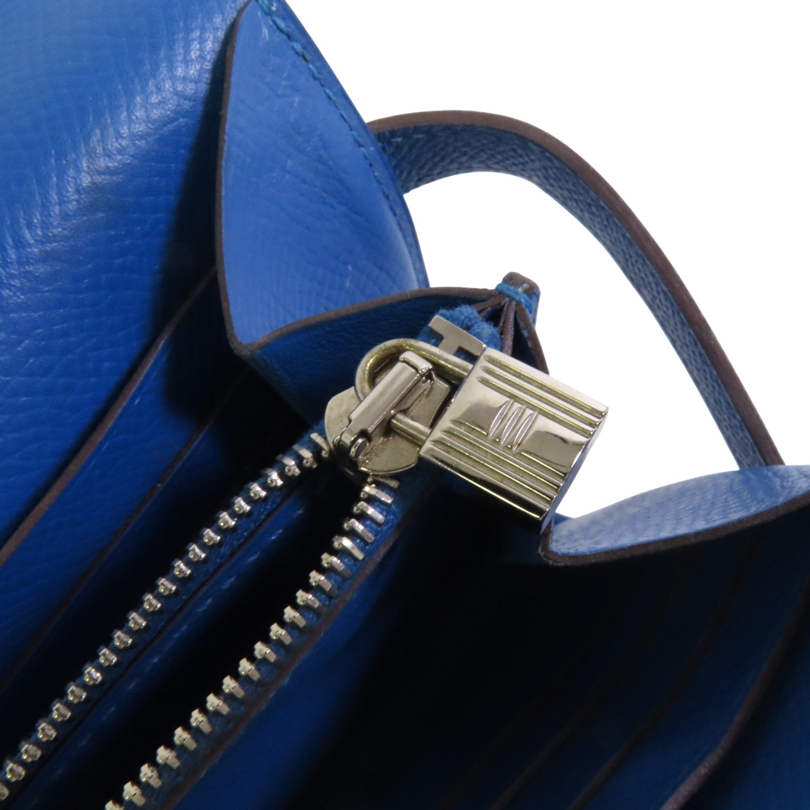 HERMES Epsom皮革Kelly Wallet銀扣長錢包