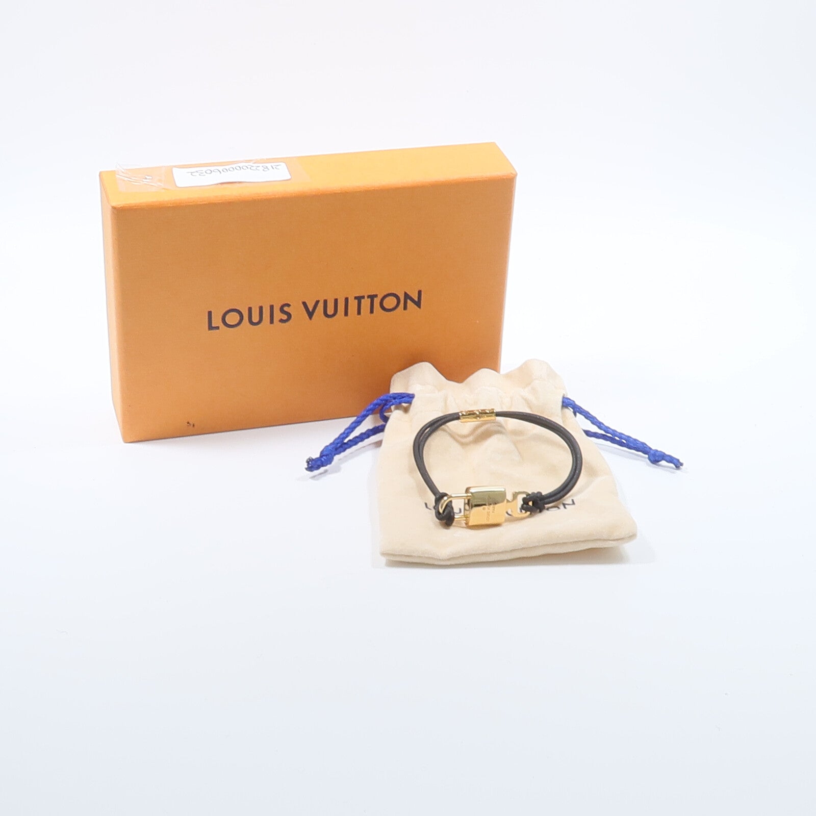 LOUIS VUITTON 金屬/牛皮皮革Padlock Bracelet手鏈