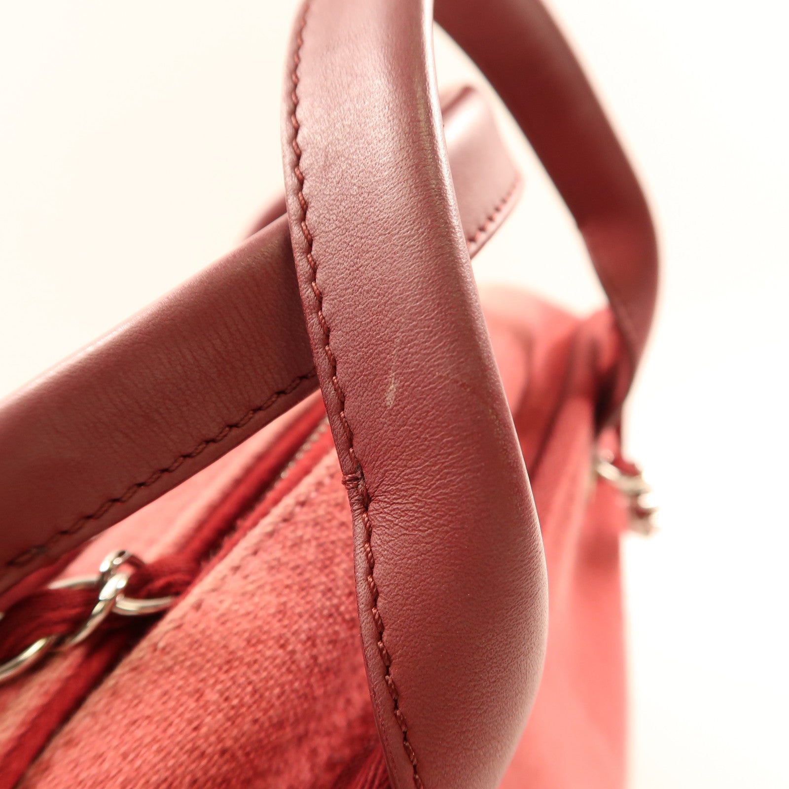 CHANEL 帆布Deauville Bowling Tote Bag銀扣手挽肩背兩用袋