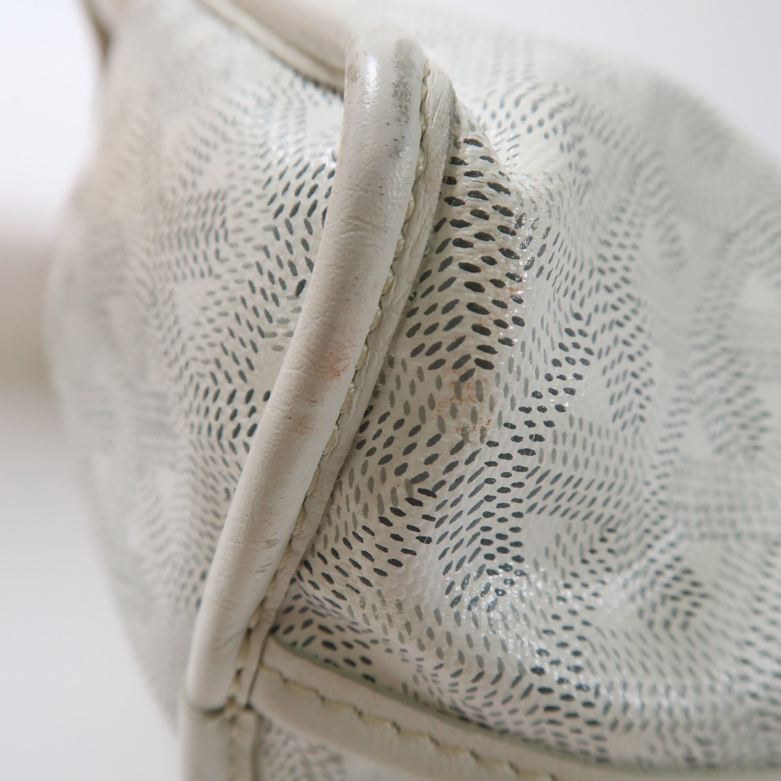 GOYARD 【激減優惠】塗層帆布Mini Anjou手挽袋白色