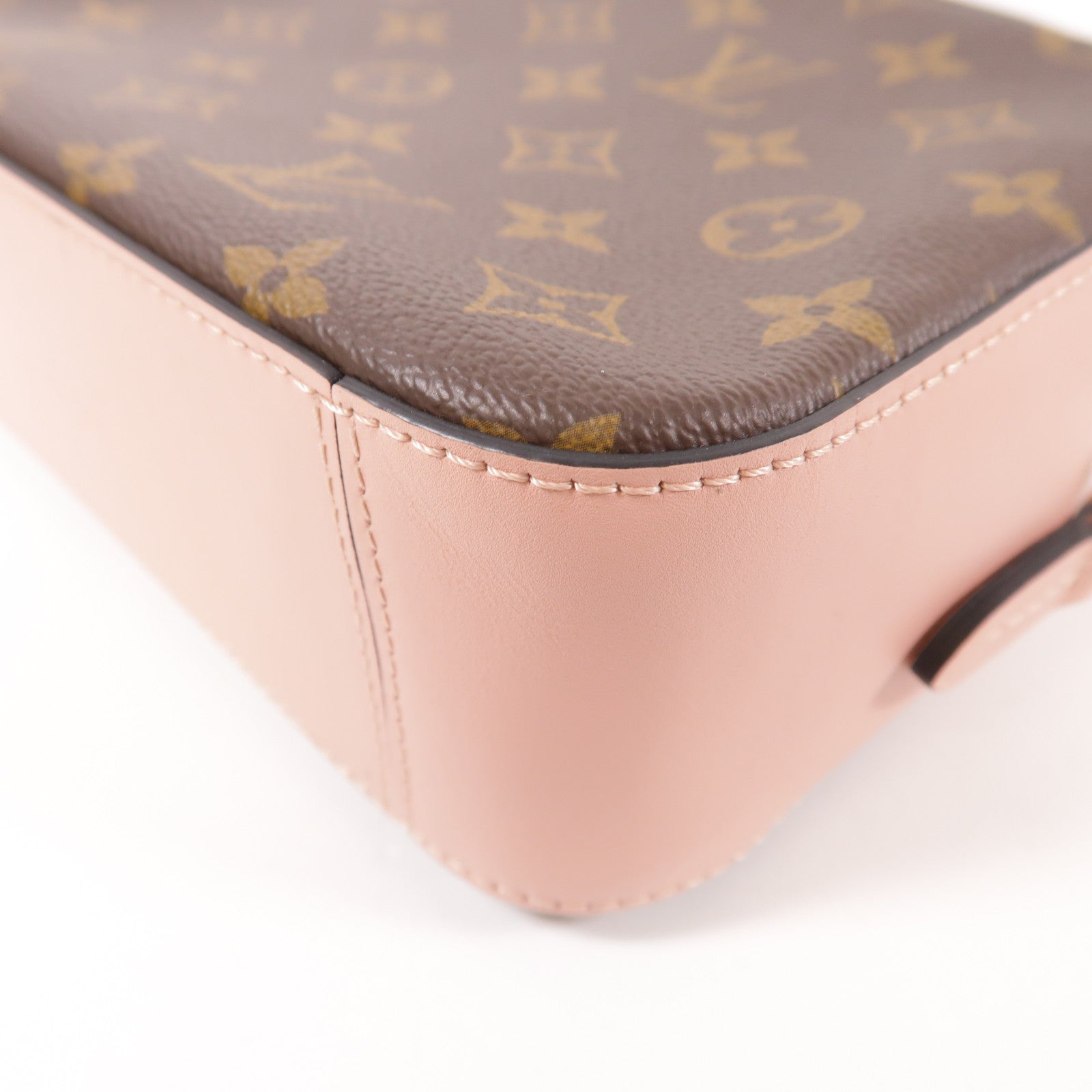 LOUIS VUITTON Monogram Saintonge金扣手挽肩背兩用袋