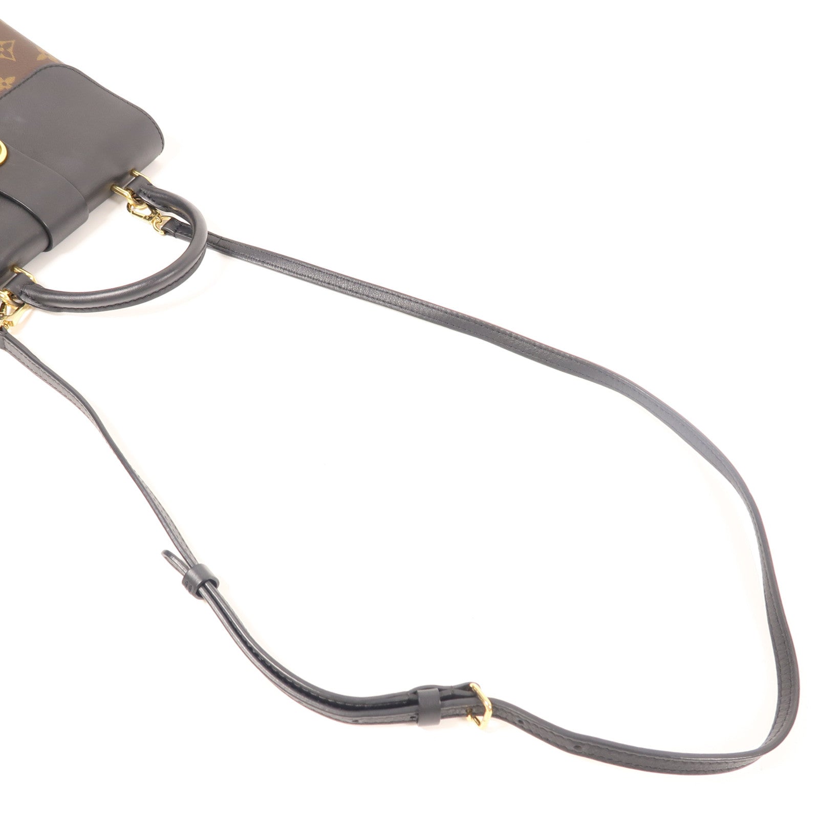 LOUIS VUITTON Monogram Locky BB金扣手挽肩背兩用袋啡色/黑色