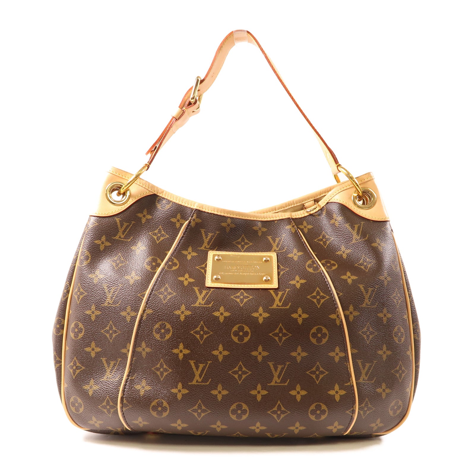 LOUIS VUITTON Monogram Galliera PM金扣肩背袋啡色