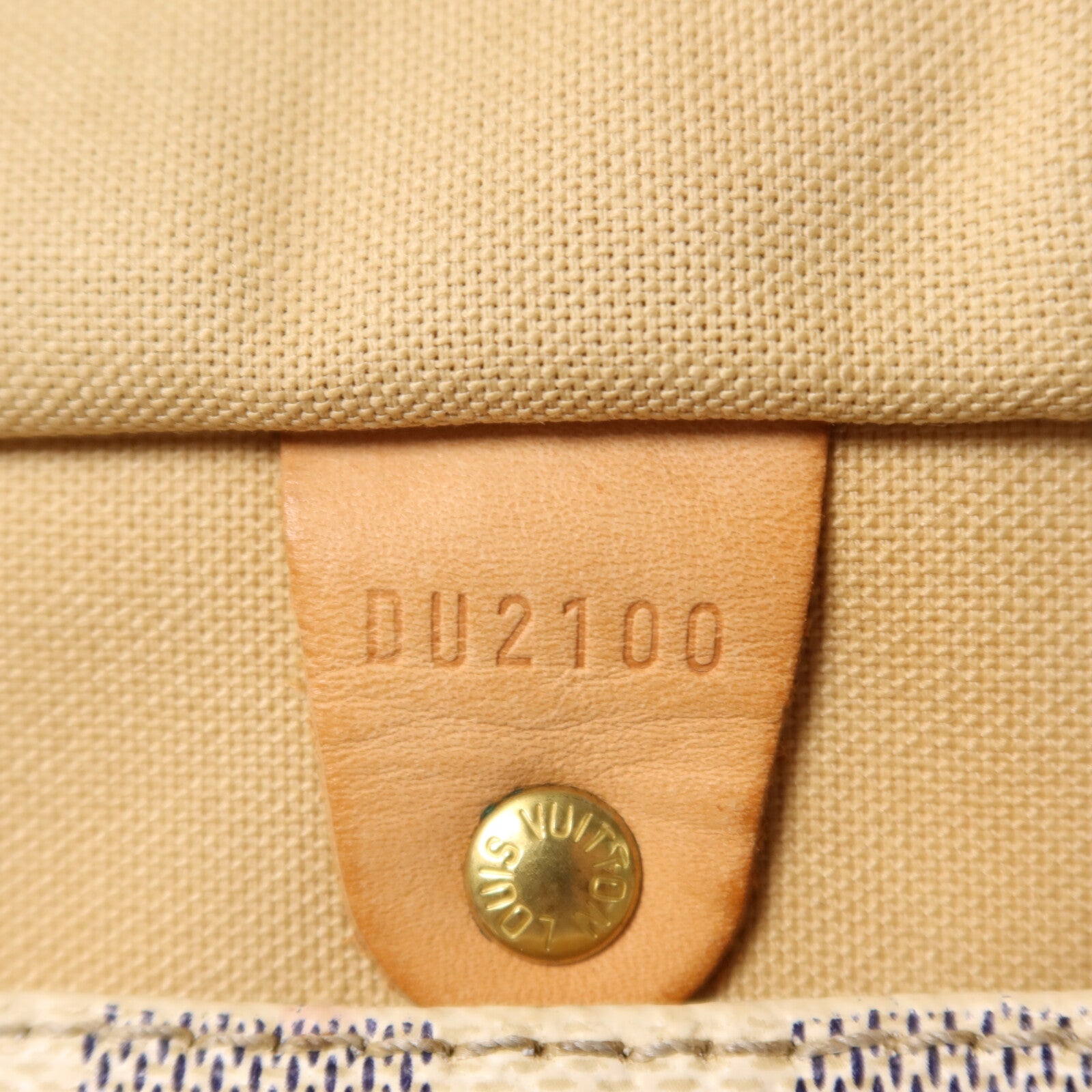 LOUIS VUITTON Damier Azur Speedy 30金扣手挽袋