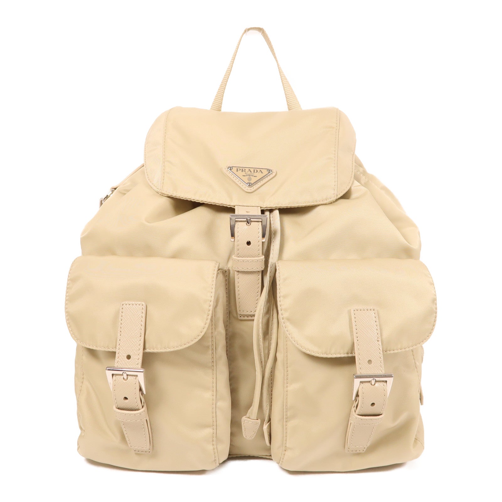 PRADA 尼龍Backpack銀扣背包