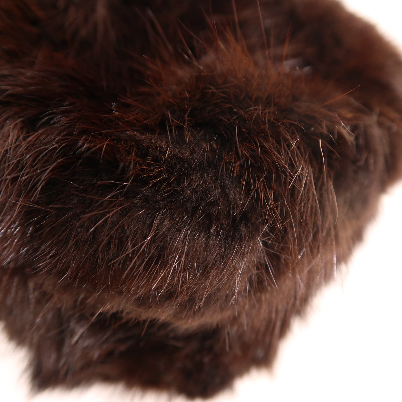 FENDI 牛皮皮革/Fur Shoulder Bag銀扣肩背袋棕色