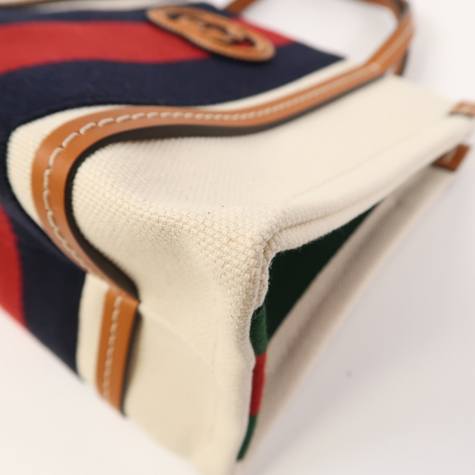 GUCCI 【激減優惠】帆布Interlocking Tote金扣手挽肩背兩用袋米色/藍色/紅色