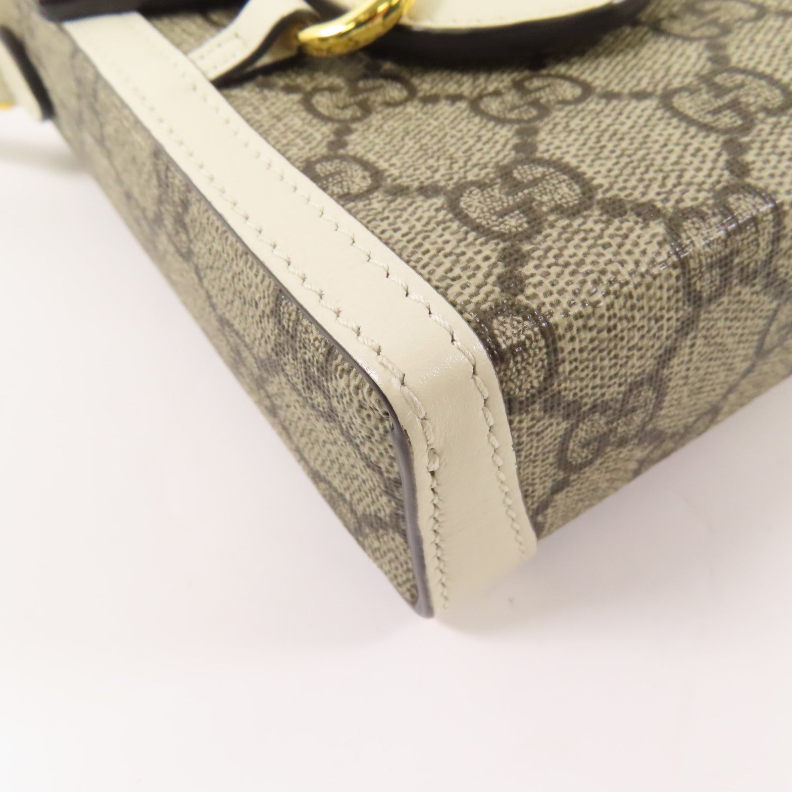 GUCCI GG GHW Horsebit 1955 Mini Shoulder Bag 625615 Coated Canvas Brown