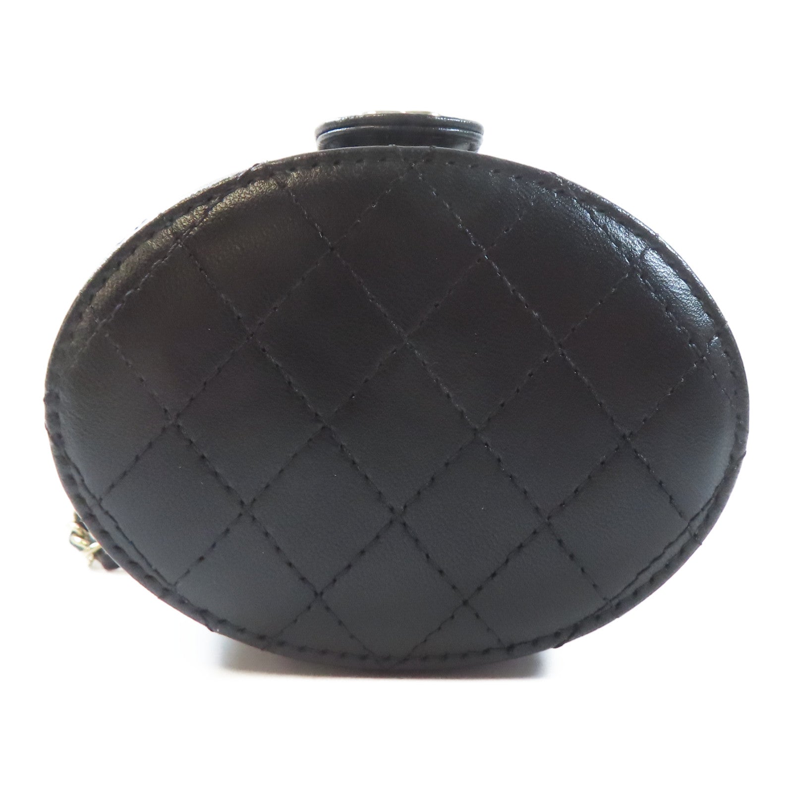 CHANEL 【激減優惠】菱格牛皮皮革Chain Shoulder金扣鏈帶肩背袋黑色