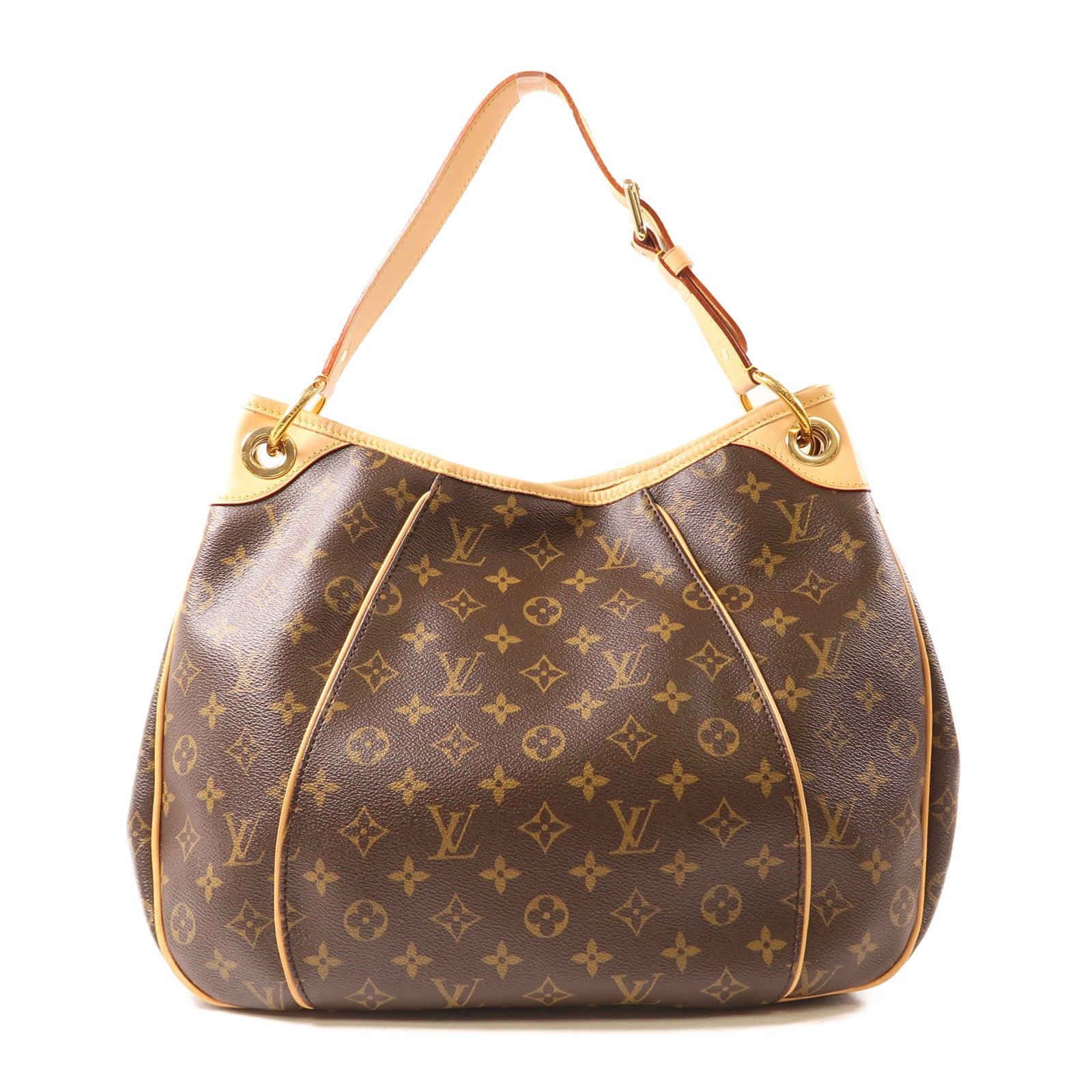 LOUIS VUITTON Monogram Galliera PM金扣肩背袋啡色