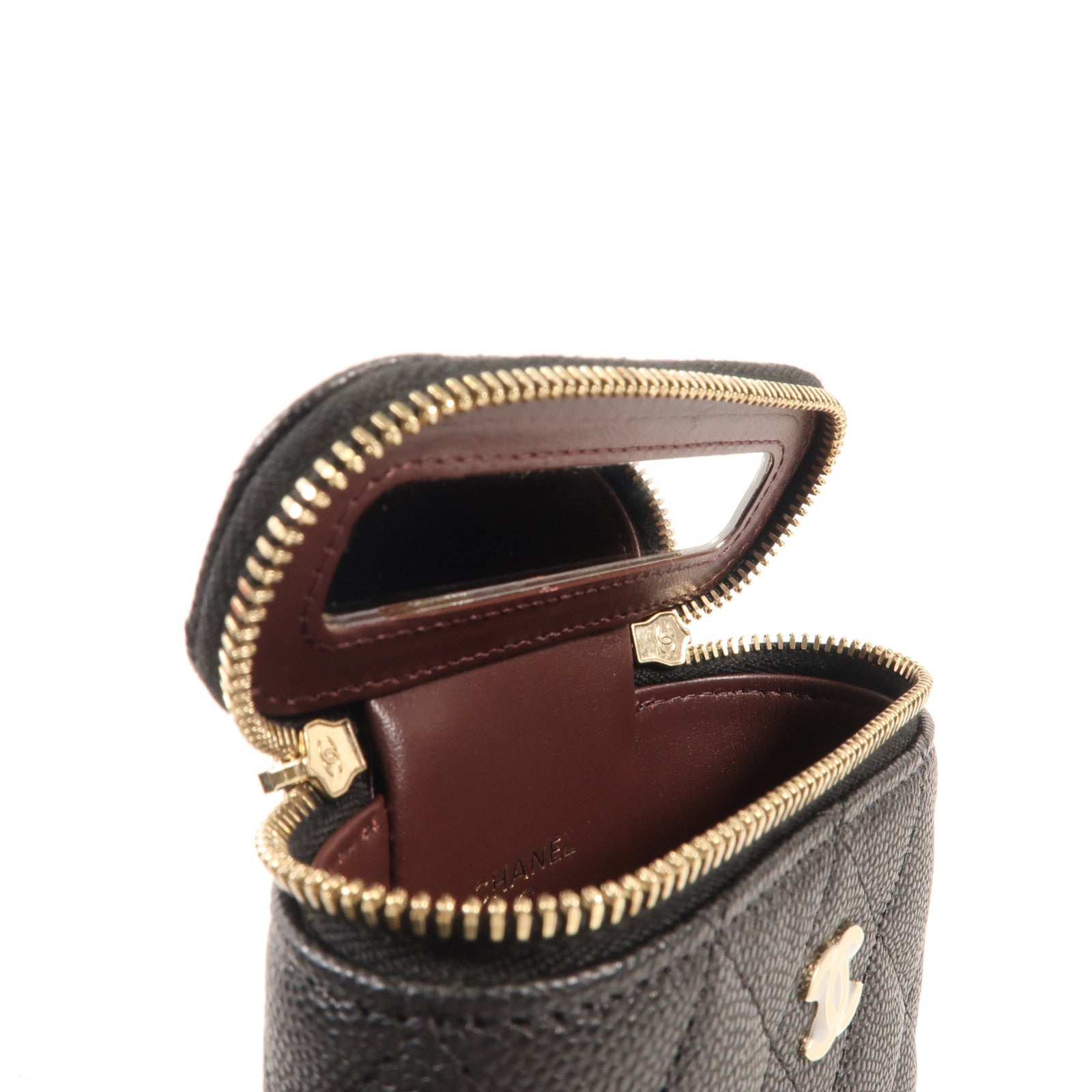 CHANEL 牛皮皮革Mini Gigarette Box金扣鏈帶肩背袋