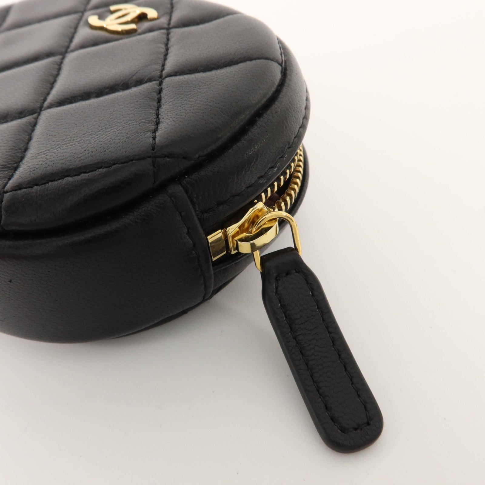 CHANEL 羊皮皮革Classic Round Coin Purse金扣零錢包