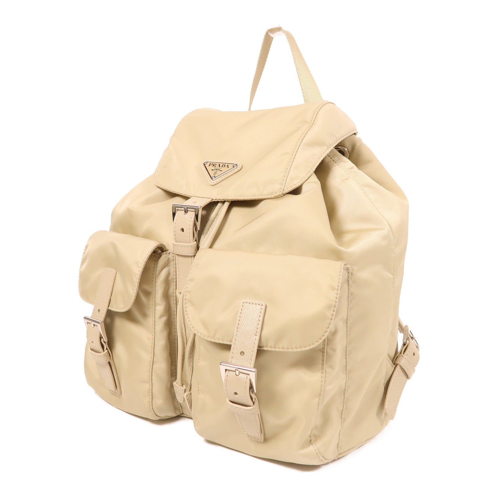 PRADA 尼龍Backpack銀扣背包