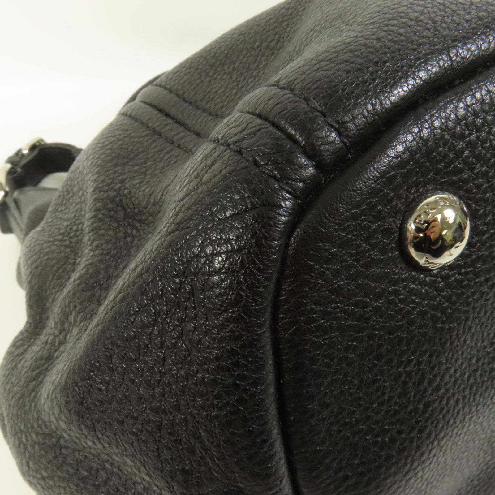 PRADA 牛皮皮革Shoulder Bag銀扣肩背袋