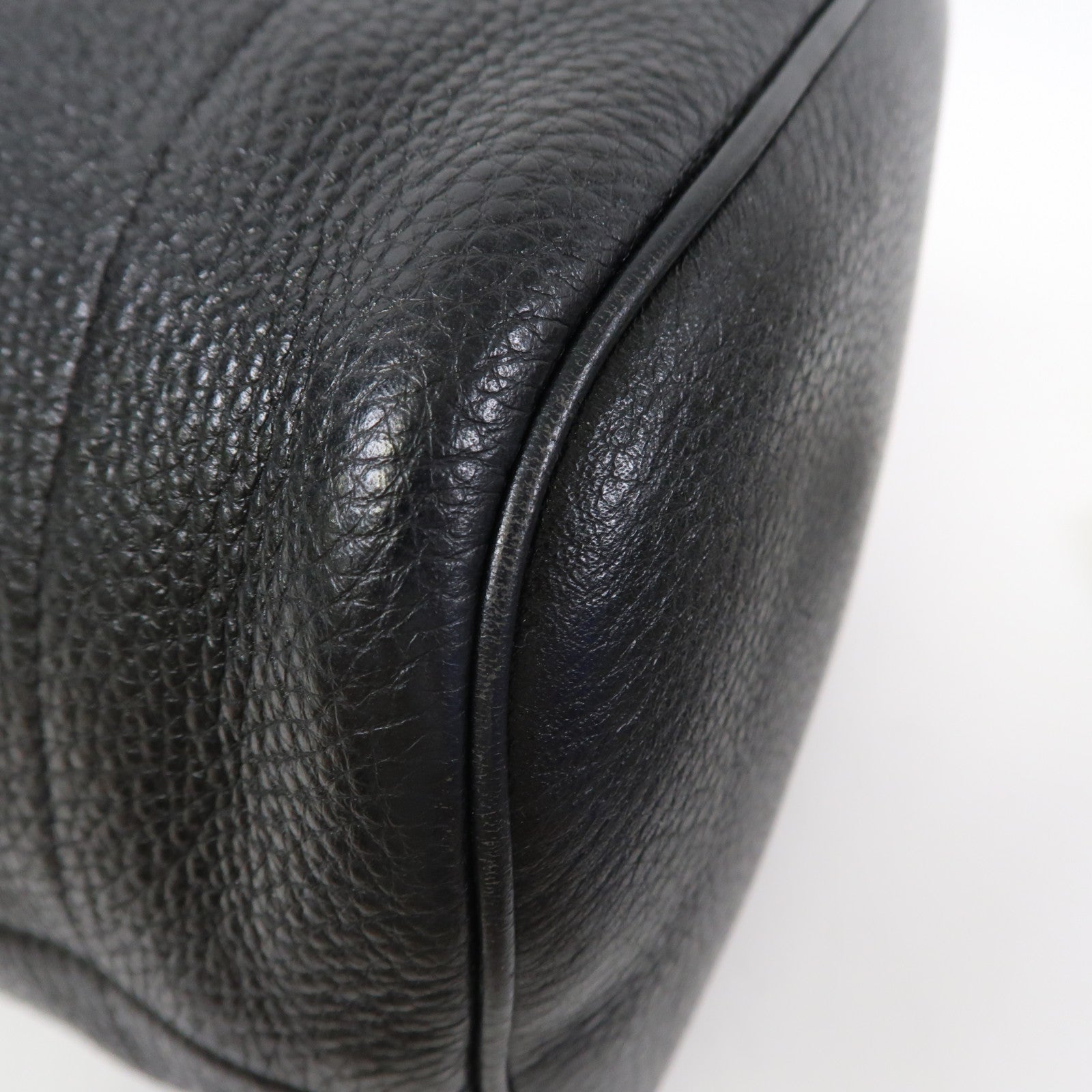 PRADA 牛皮皮革2 Way Shoulder金扣手挽肩背兩用袋黑色