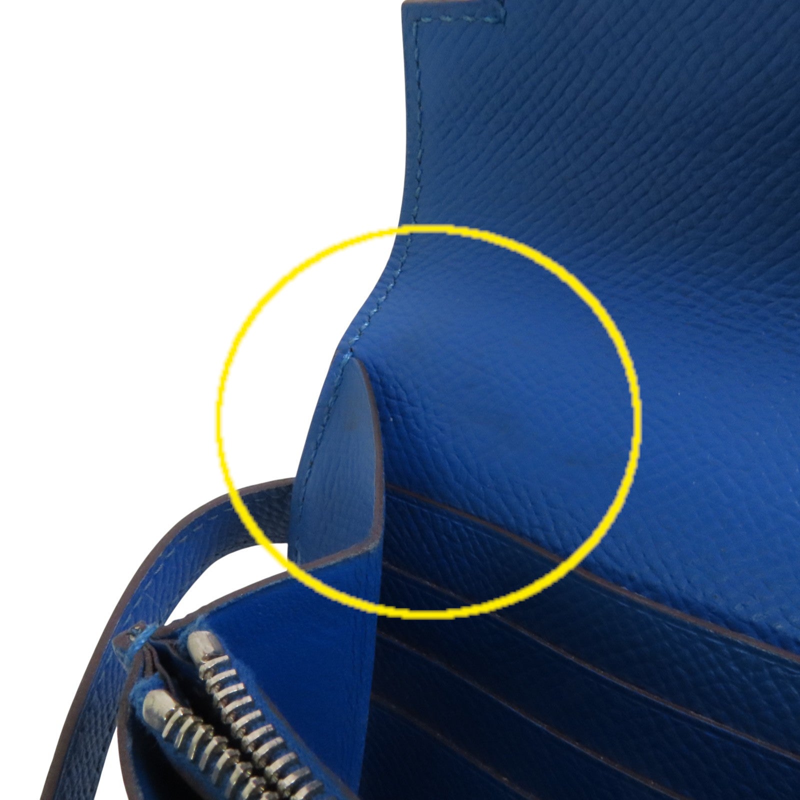 HERMES Epsom皮革Kelly Wallet銀扣長錢包