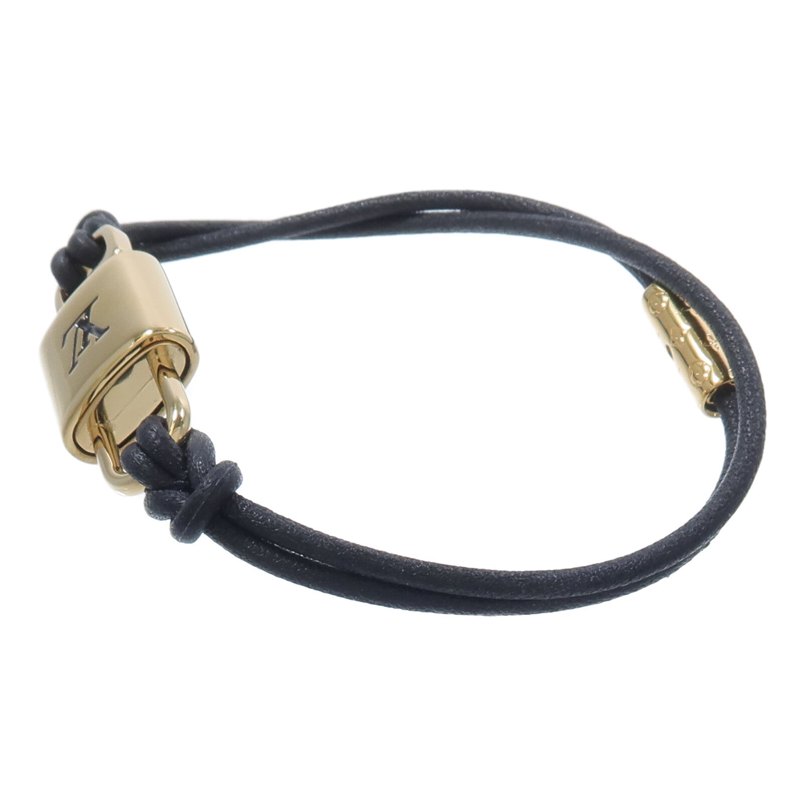 LOUIS VUITTON 金屬/牛皮皮革Padlock Bracelet手鏈