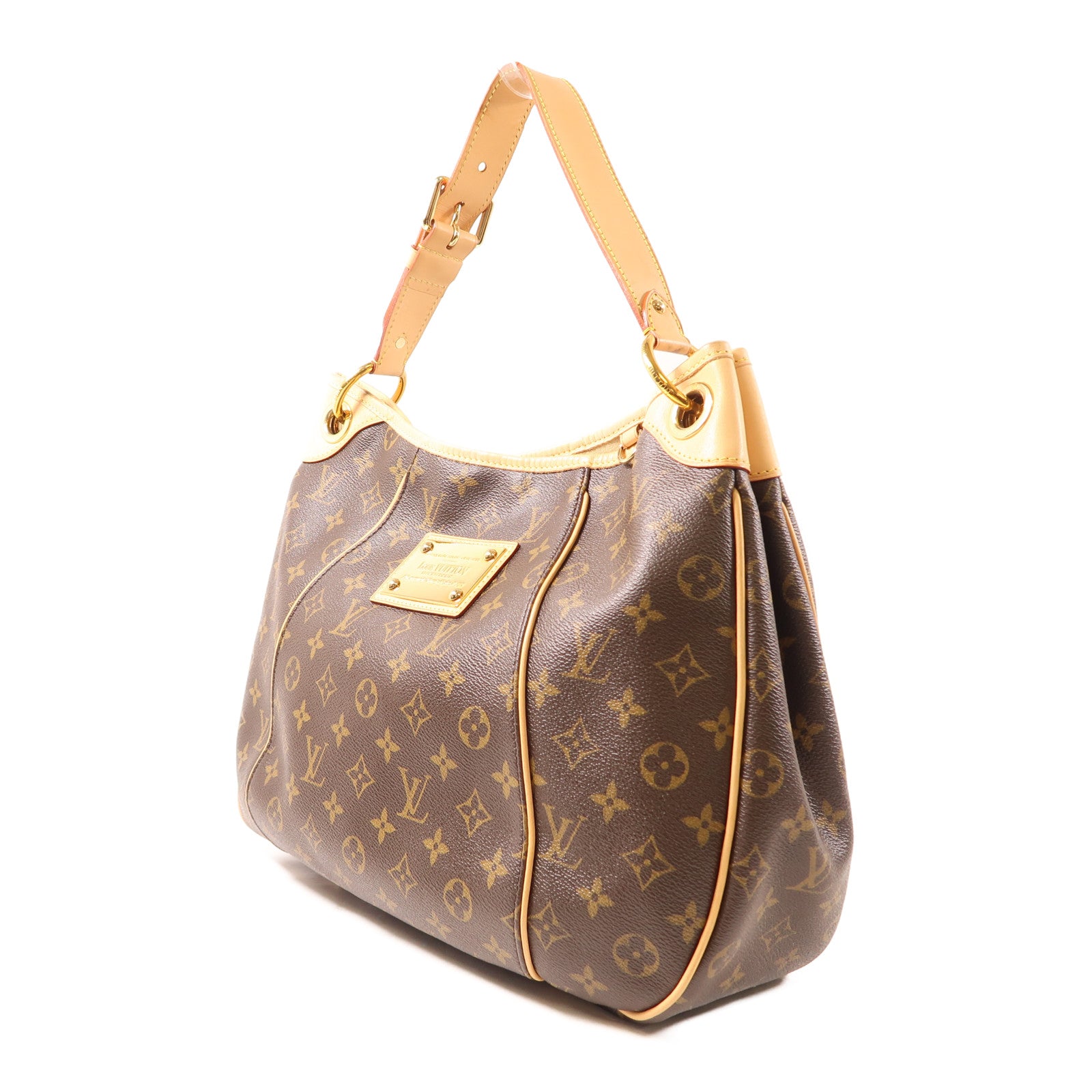 LOUIS VUITTON Monogram Galliera PM金扣肩背袋啡色