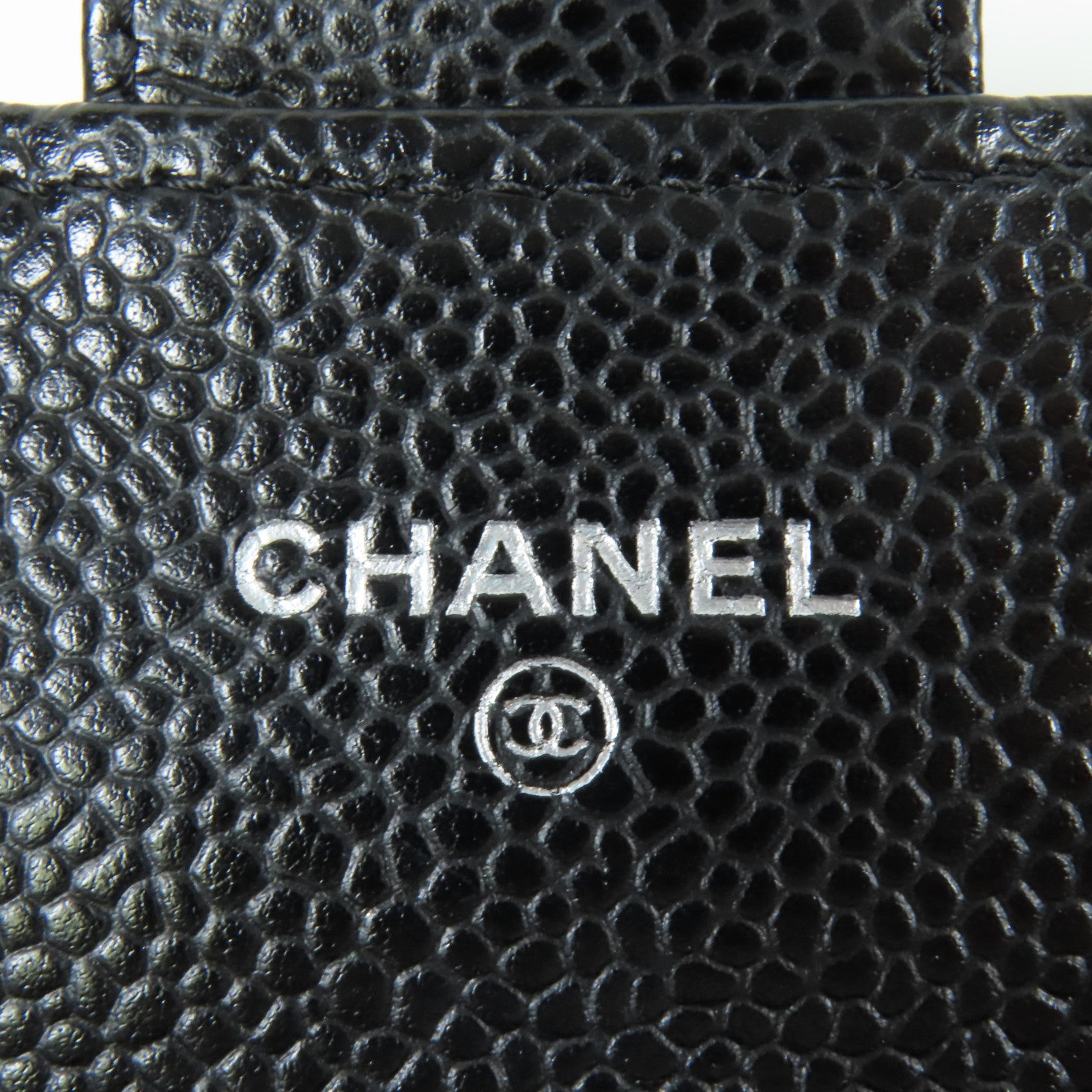 CHANEL 牛皮皮革Card Case銀扣卡片套
