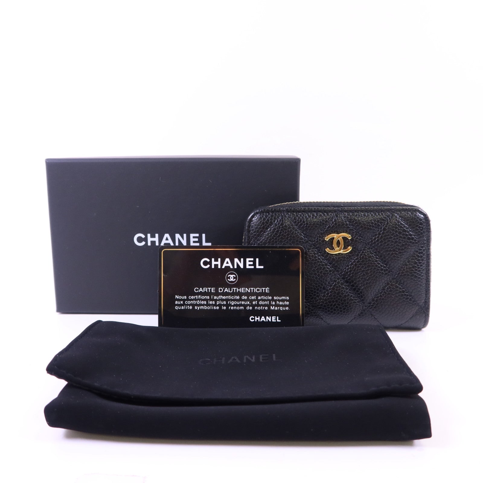 CHANEL 牛皮皮革Card Case金扣卡片套