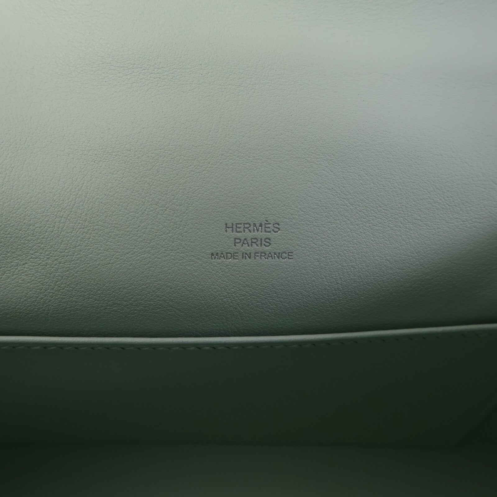 HERMES Swift皮革Kelly Pochette手挽袋Vert Fizz