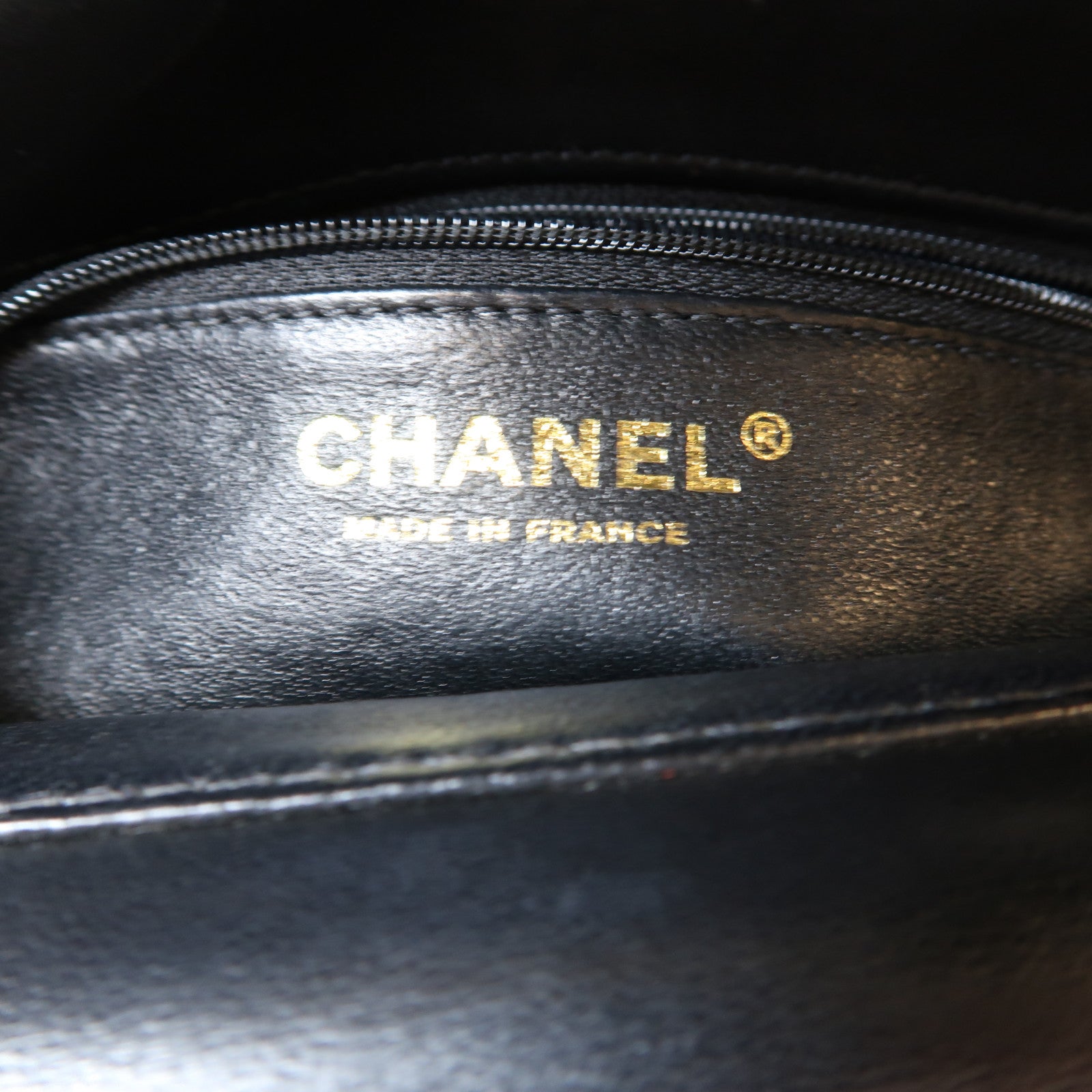 CHANEL 菱格羊皮皮革Double Flap Bag金扣鏈帶肩背袋黑色