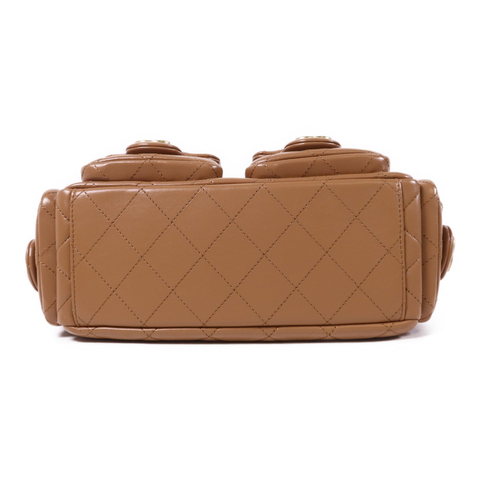 CHANEL 牛皮皮革Hobo Bag金扣鏈帶肩背袋