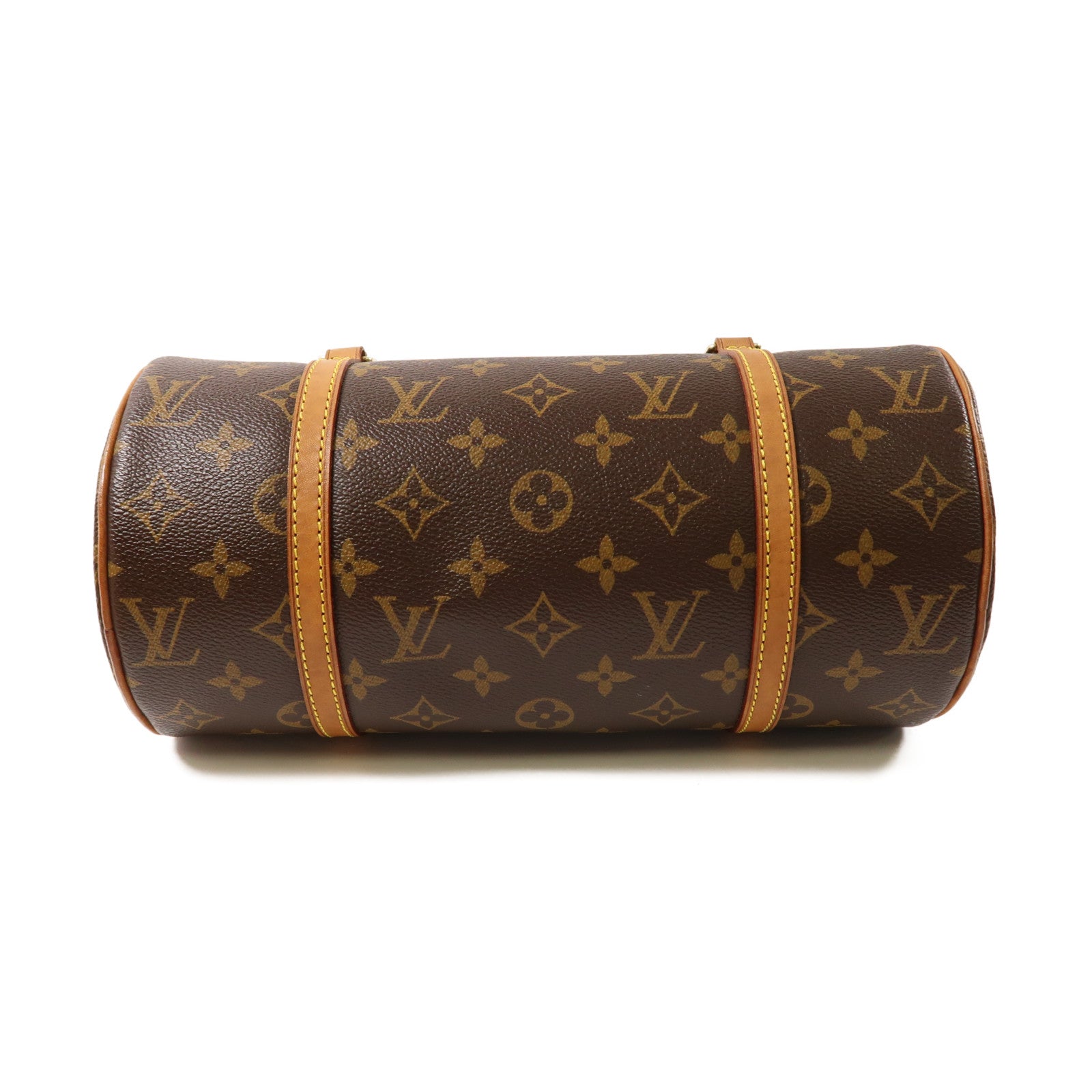 LOUIS VUITTON Monogram Papillon PM金扣手挽袋啡色