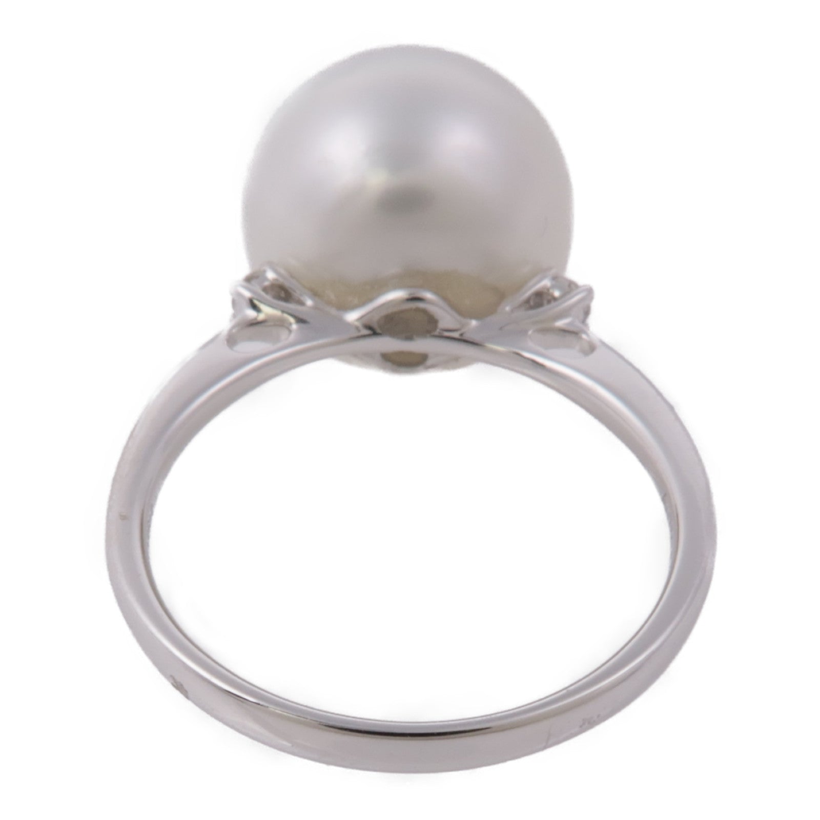 JEWELRY 【激減優惠】18K白金Pearl/Diamond Ring珍珠/鑽石戒指US#5.25