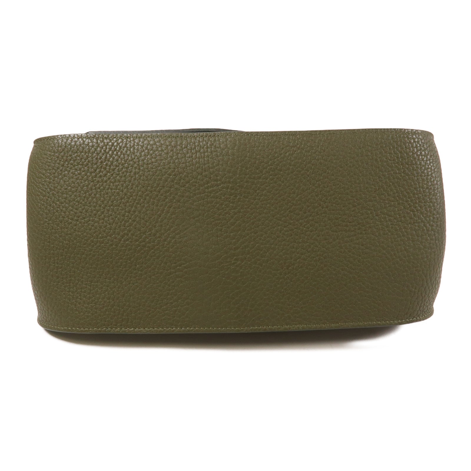 HERMES Clemence皮革Jypesiere 34銀扣肩背袋Vert Verone