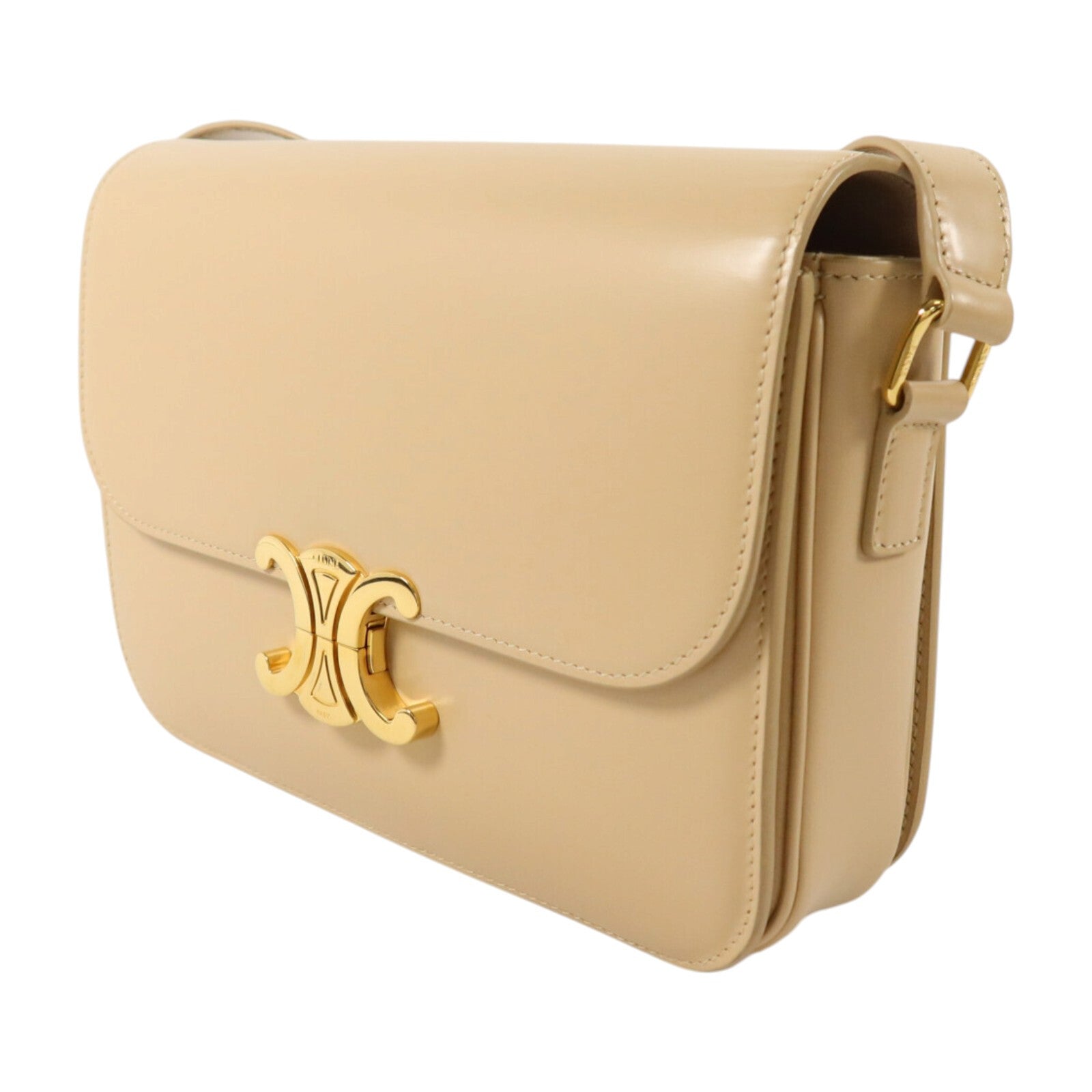 CELINE 牛皮皮革Classique Triomphe Medium金扣肩背袋