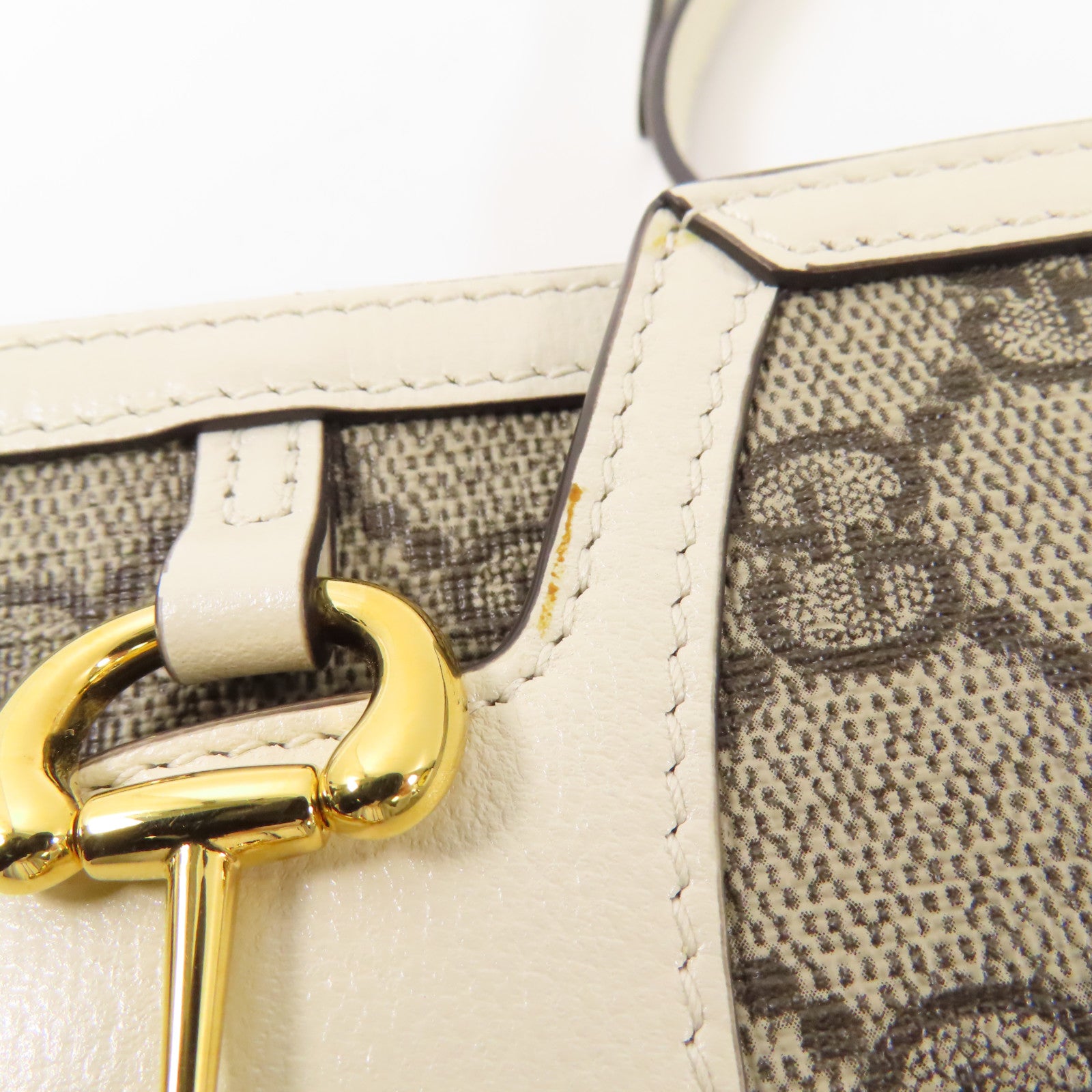 GUCCI GG GHW Horsebit 1955 Mini Shoulder Bag 625615 Coated Canvas Brown
