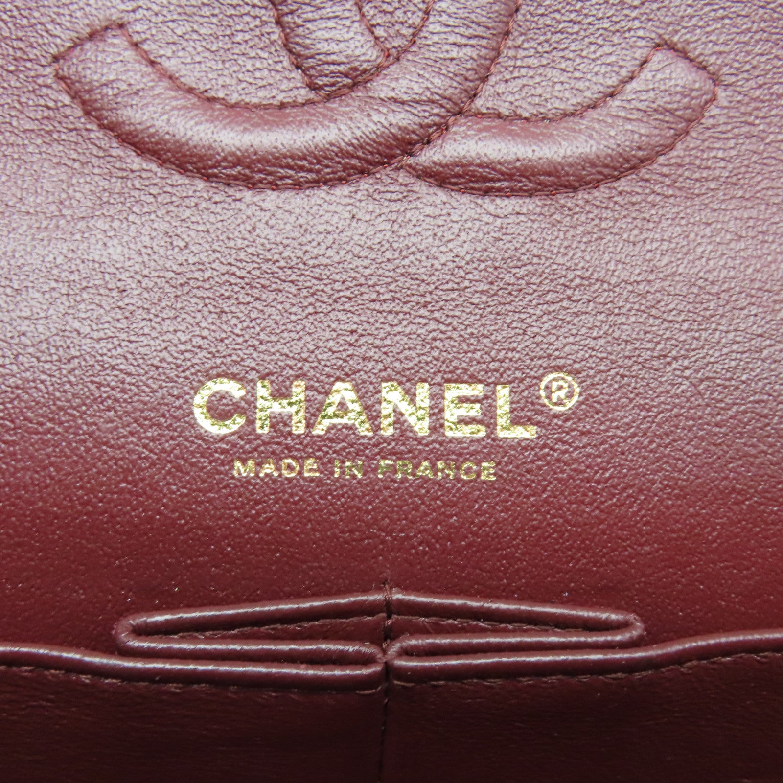 CHANEL 【清倉大減價】菱格羊皮皮革Classic Bag金扣鏈帶肩背袋粉紅色/酒紅色